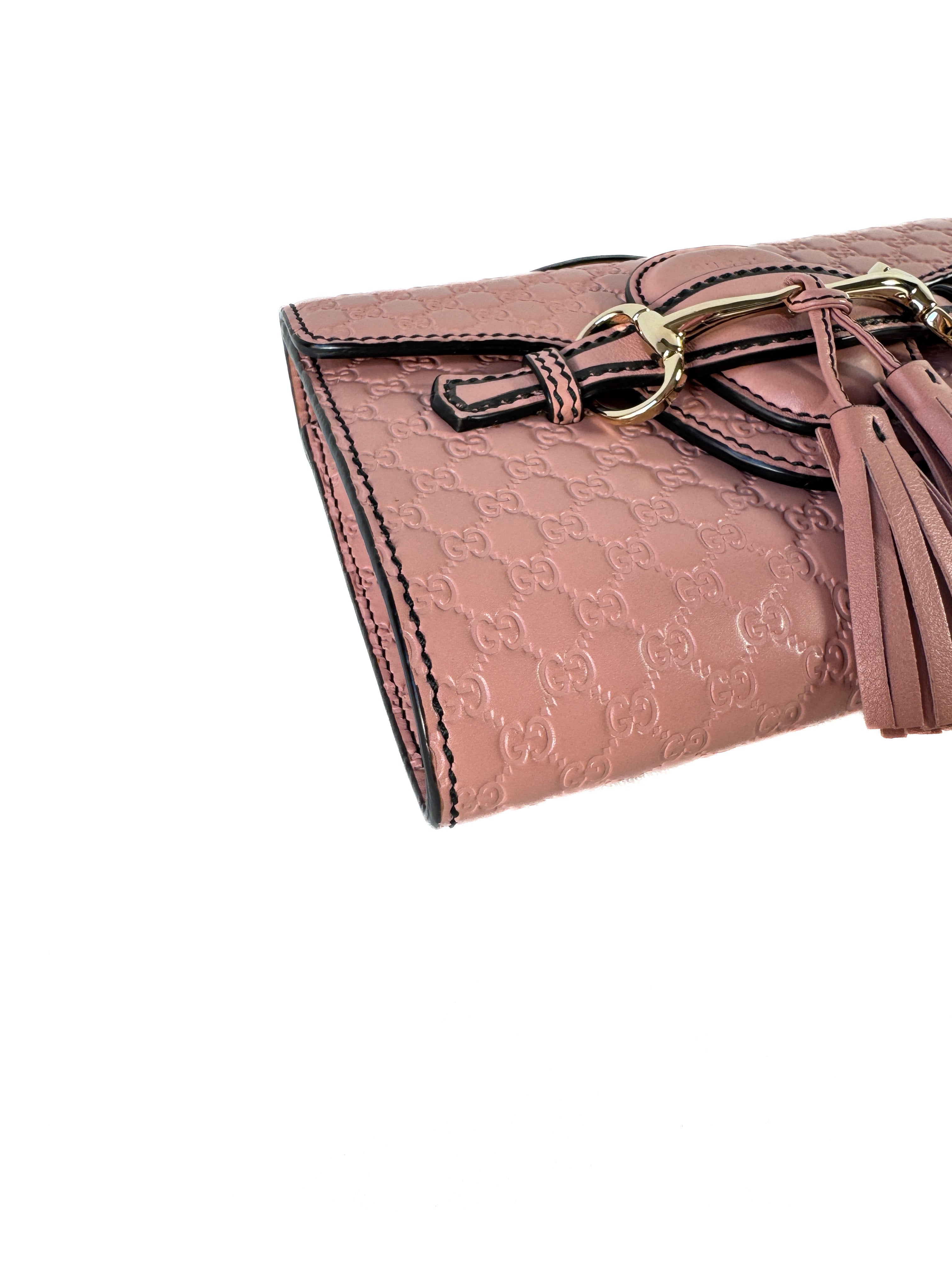 Gucci Microguccissima Mini Emily light pink leather crossbody