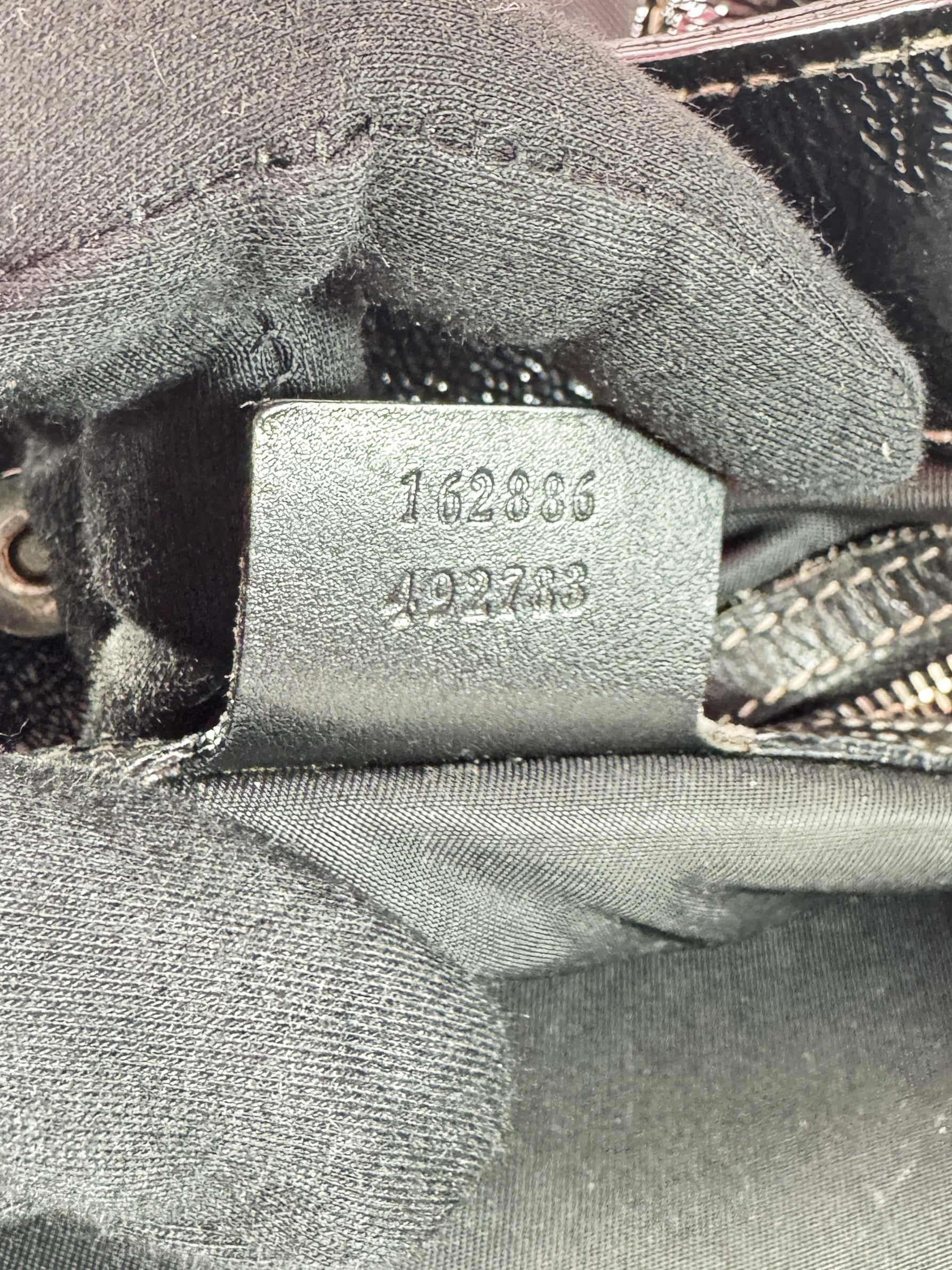 Gucci black Web Britt patent leather tote 162886 492783 *as is*