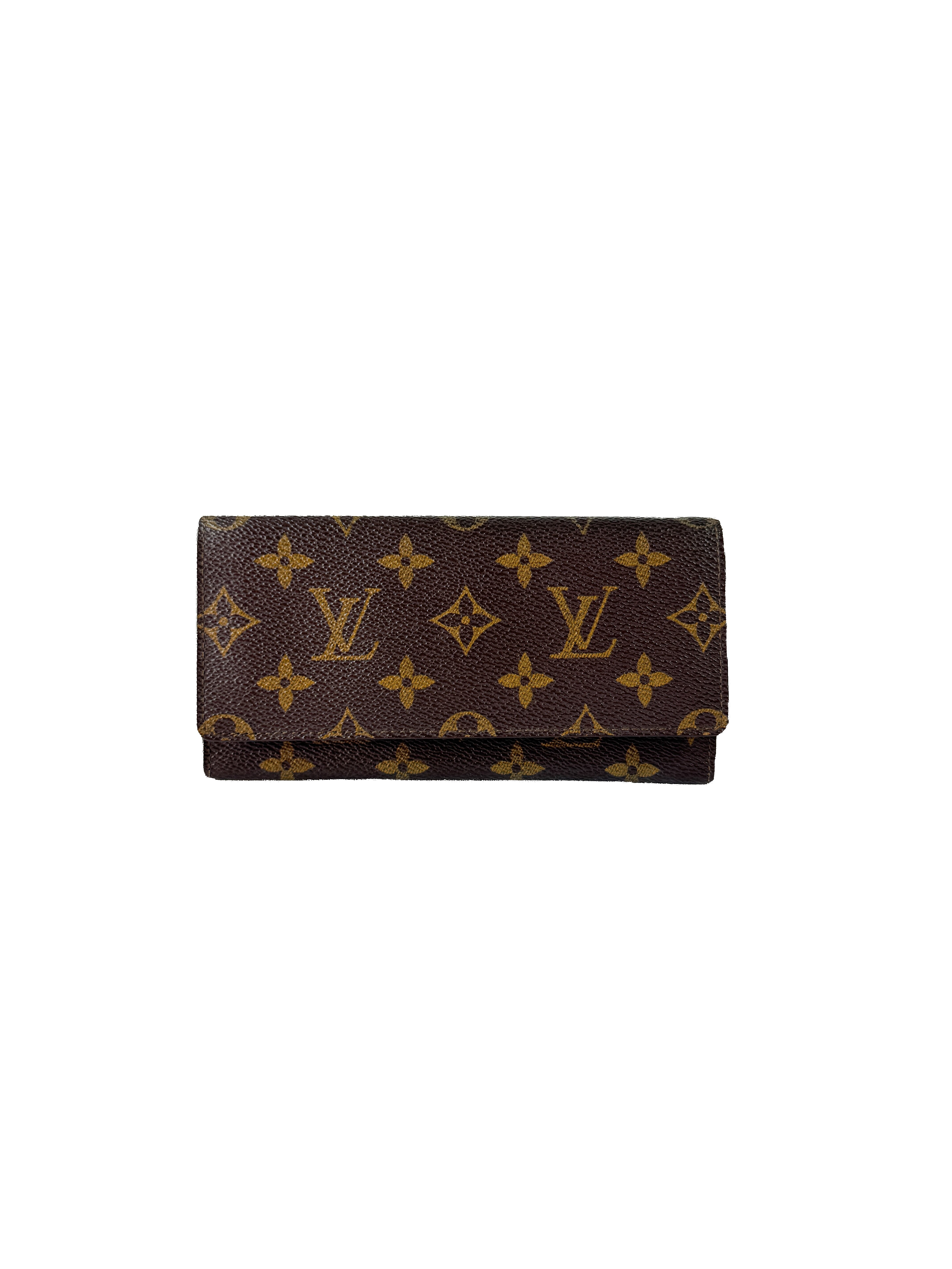 Louis Vuitton monogram porto yen cult credit long wallet MI8095