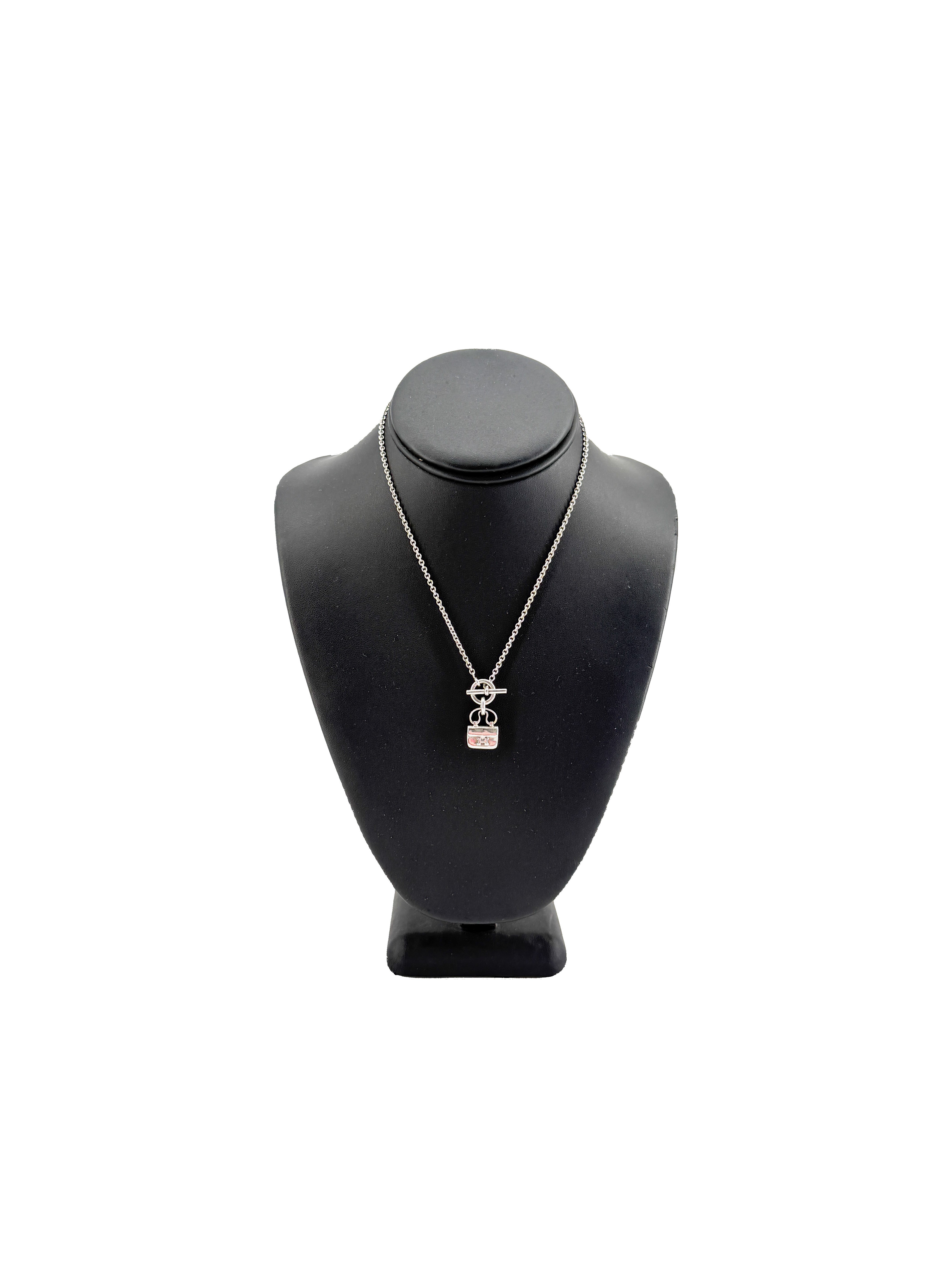 Hermès sterling silver Constance amulet necklace