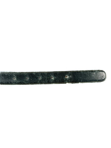 Gucci navy/gray leather reversible belt 95-38 *as is*