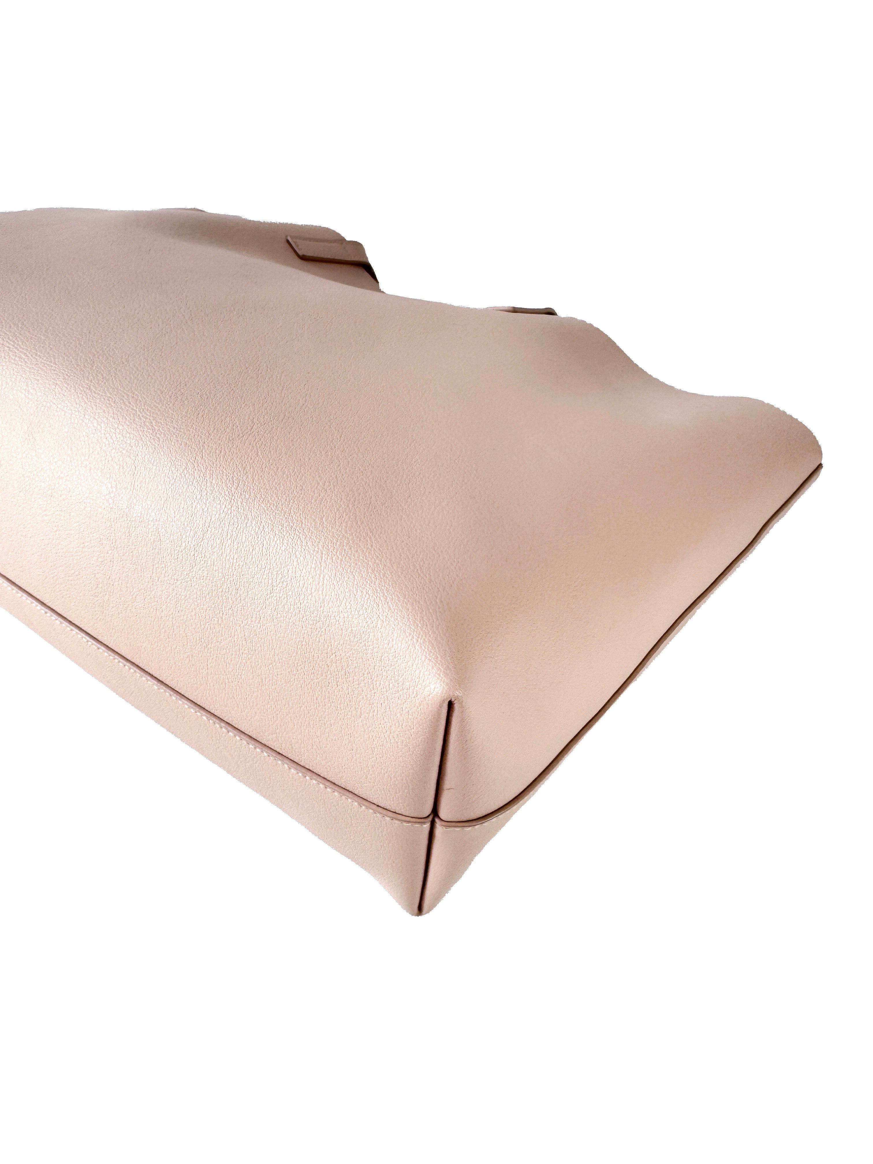 Saint Laurent light pink leather east west tote  MAL394195-1217