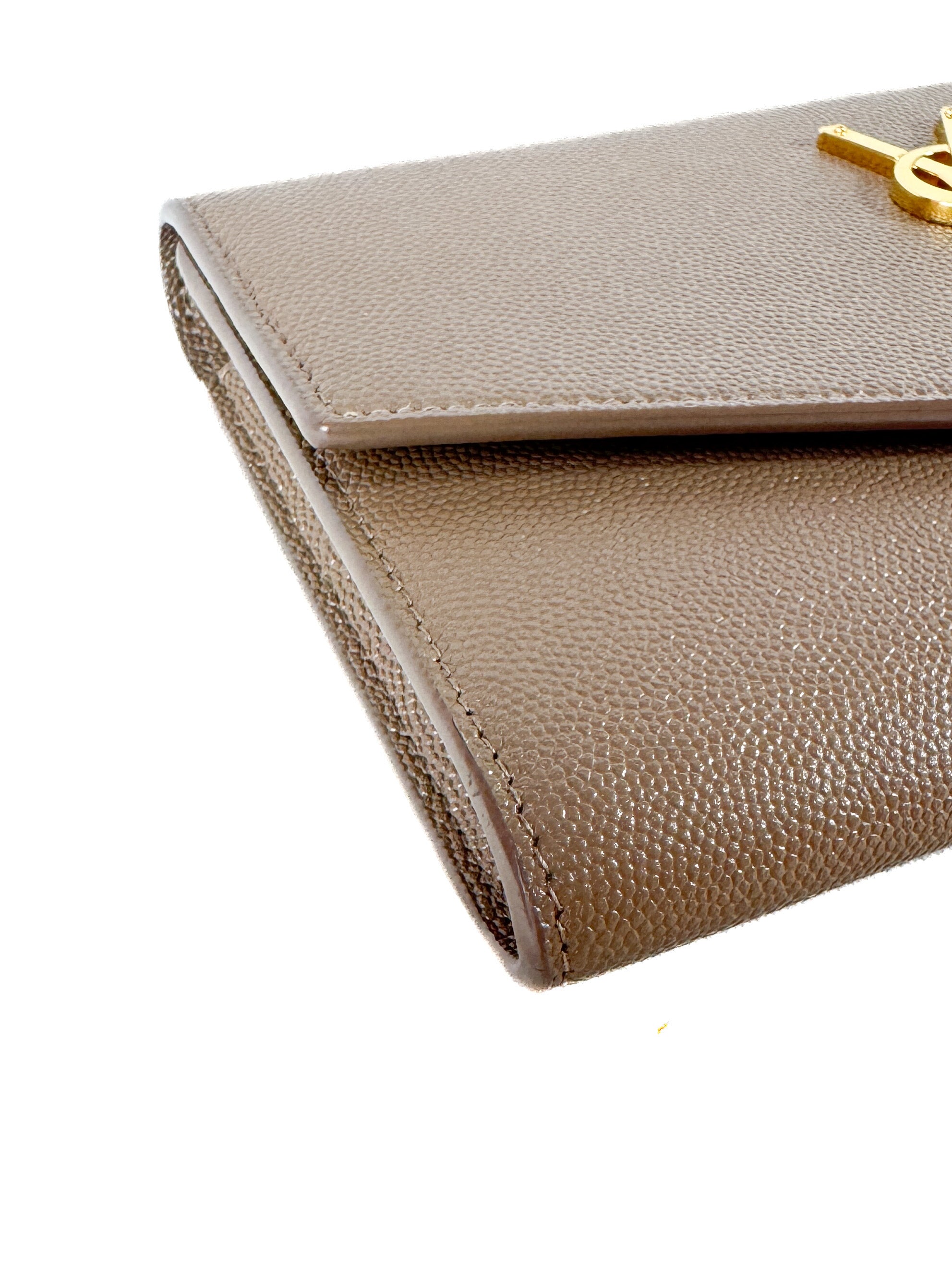 Saint Laurent taupe uptown chain wallet GNC607788 0722