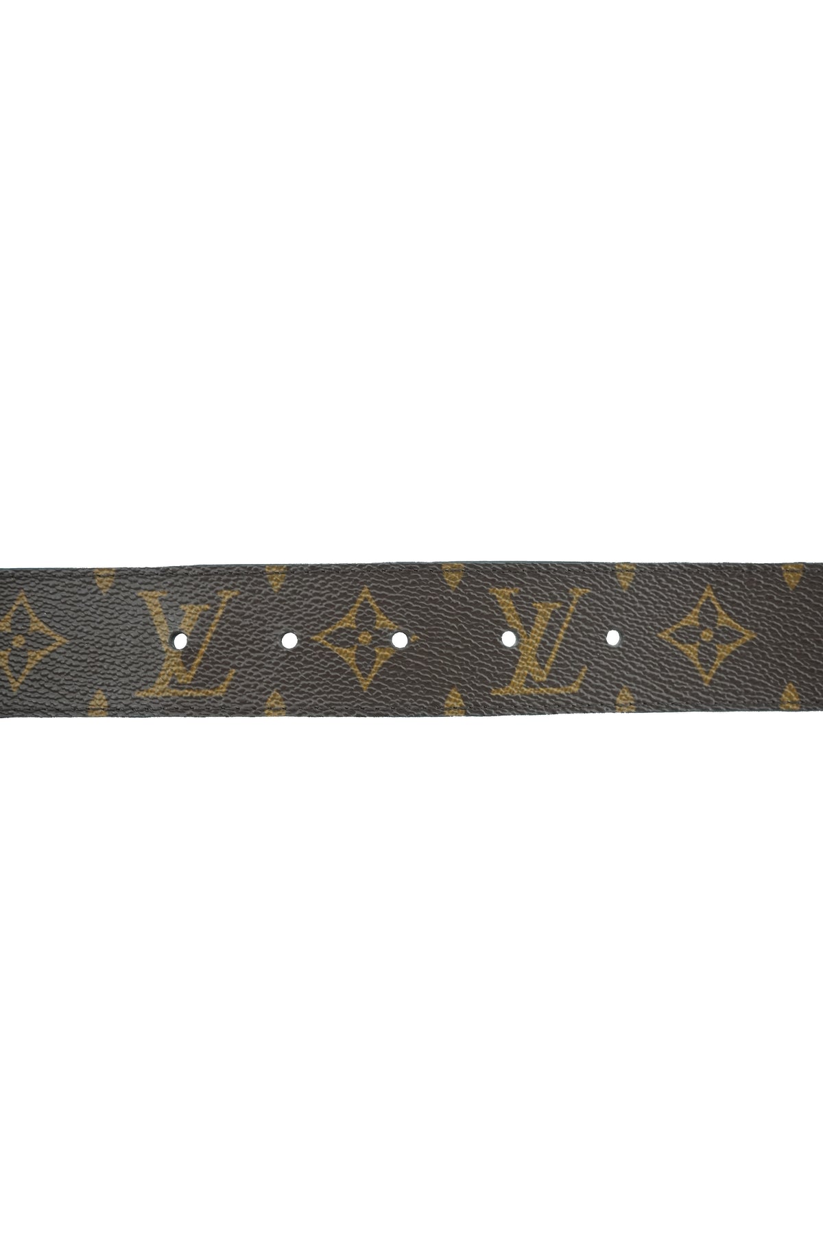 Louis Vuitton monogram/black LV circle reversible belt 85