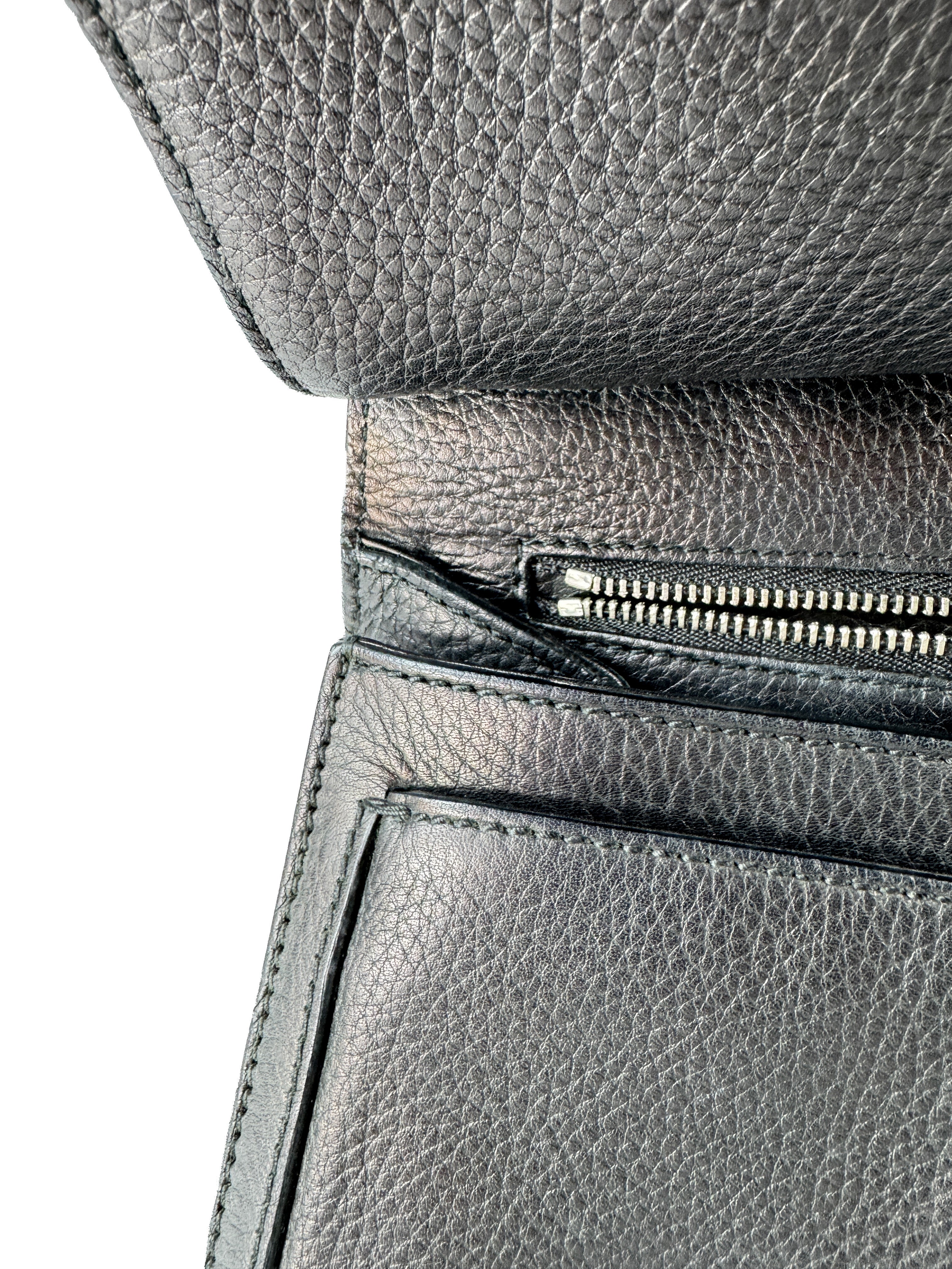 Gucci black leather bamboo daily tassel flap bag 370826520981