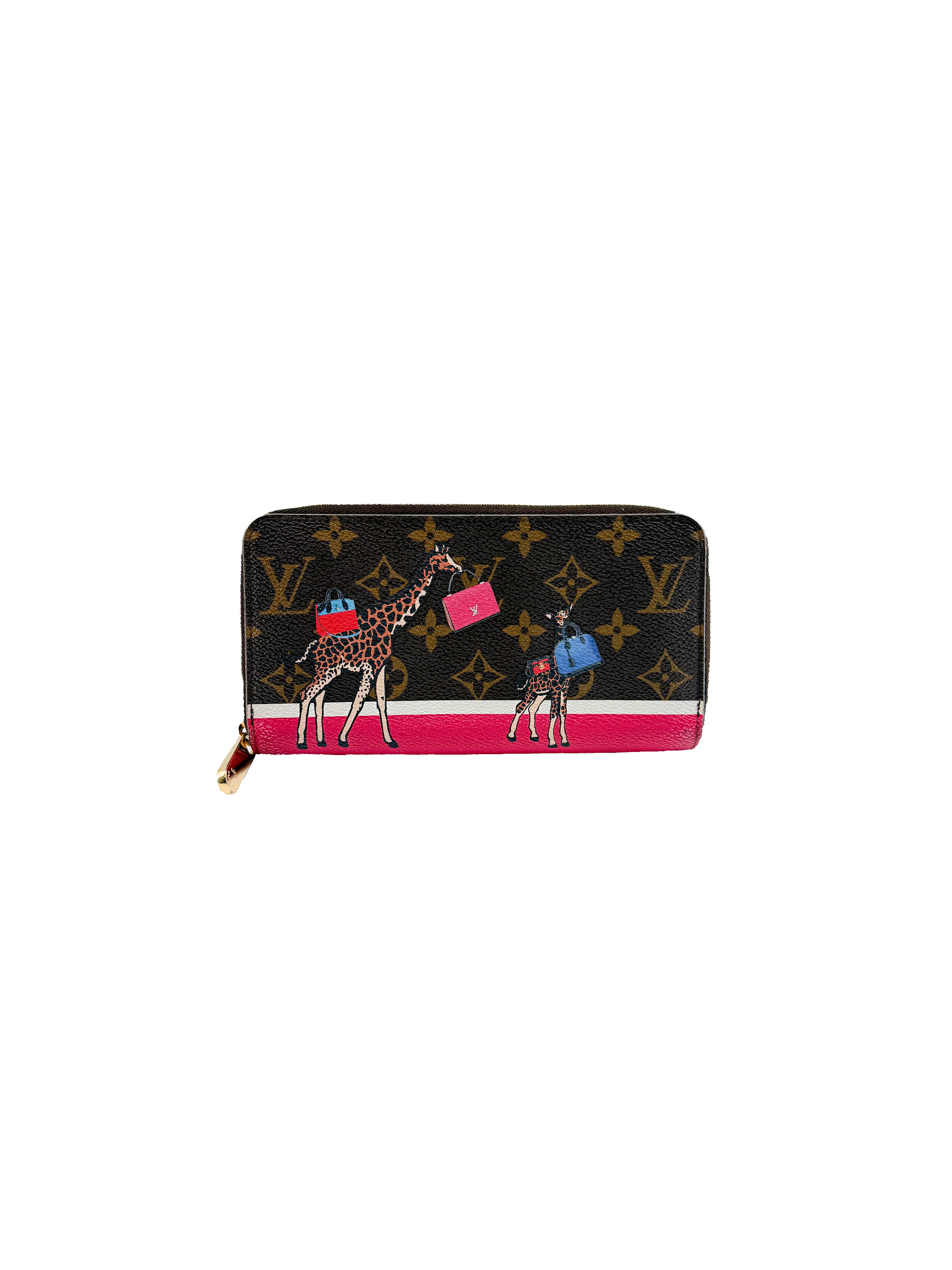 Louis Vuitton monogram Giraffe Limited Edition Monogram Canvas Illustre Zippy Wallet GI2187 - My Girlfriend's Wardrobe LLC