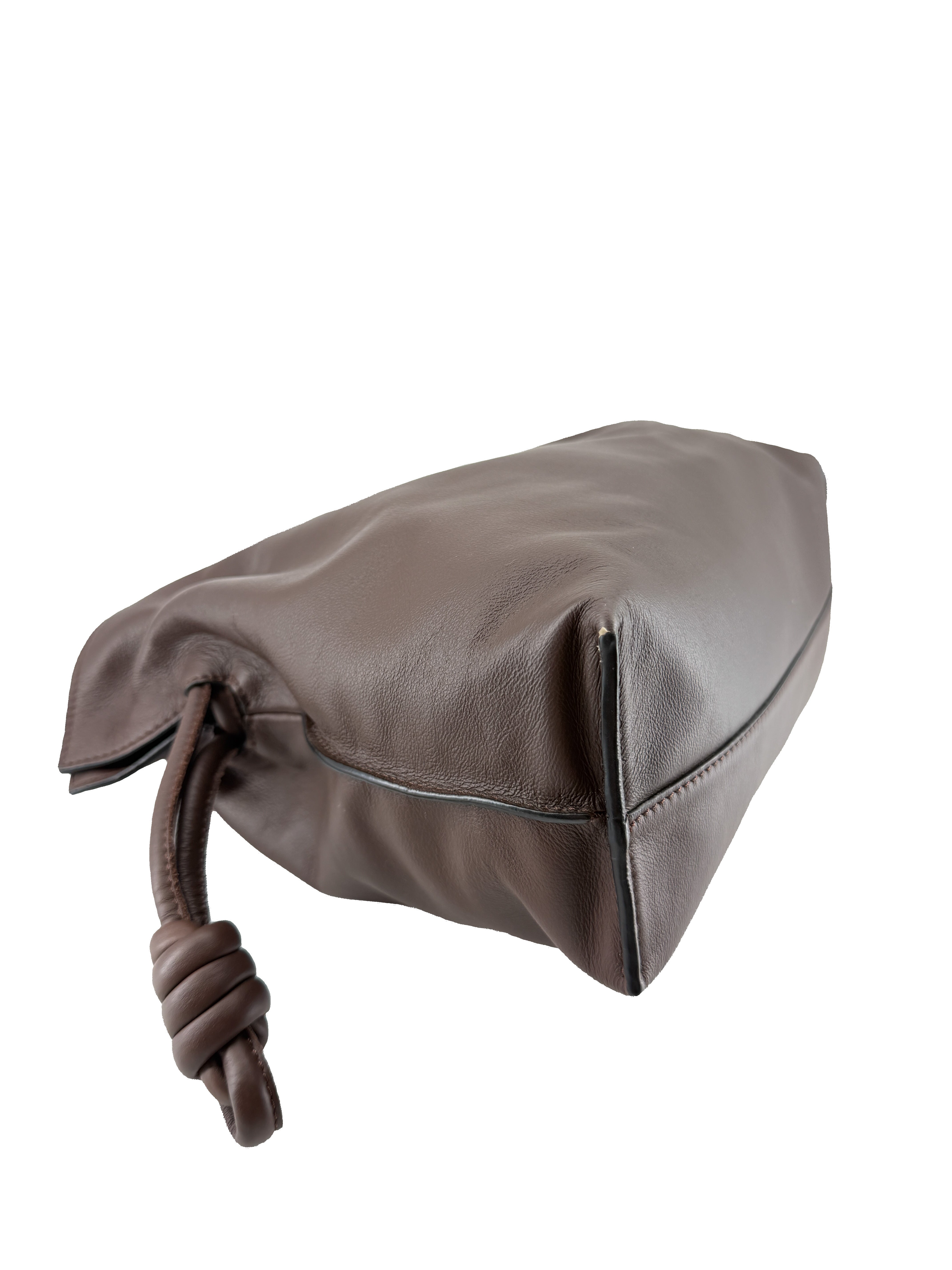Loewe brown medium Flamenco clutch bag 052403