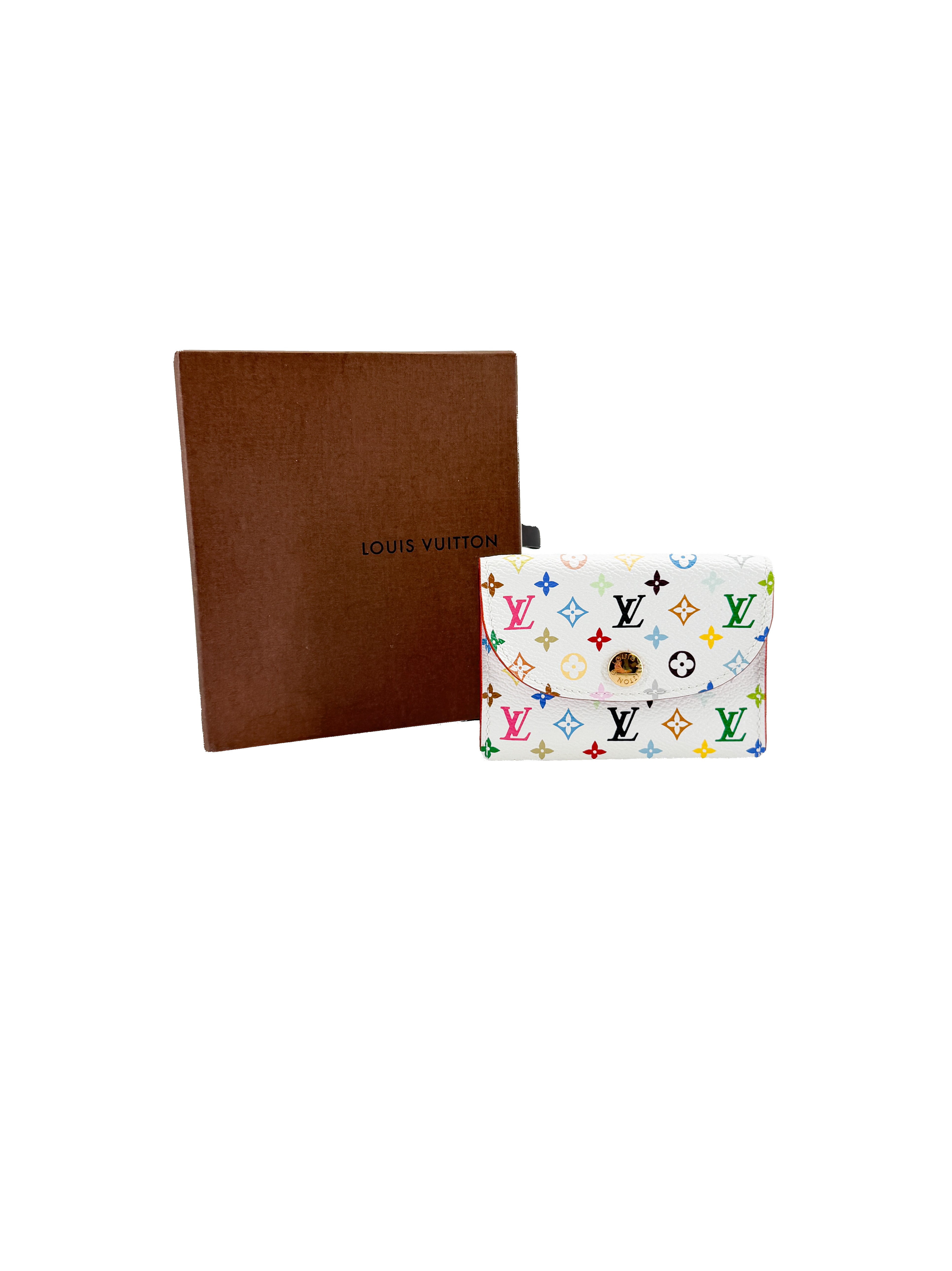 Louis Vuitton white multicolor card wallet CA2069
