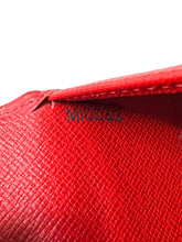 Louis Vuitton red epi leather vintage wallet MI0043