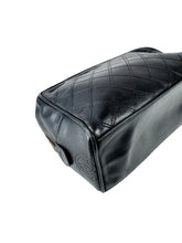 Chanel CC black diamond stitch leather zip case 1077012