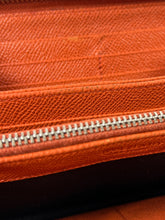 BVGALRI orange leather zip around wallet **as is**