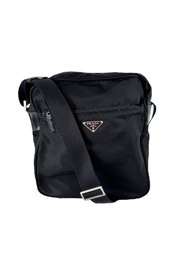 Prada black nylon vintage crossbody **as is**