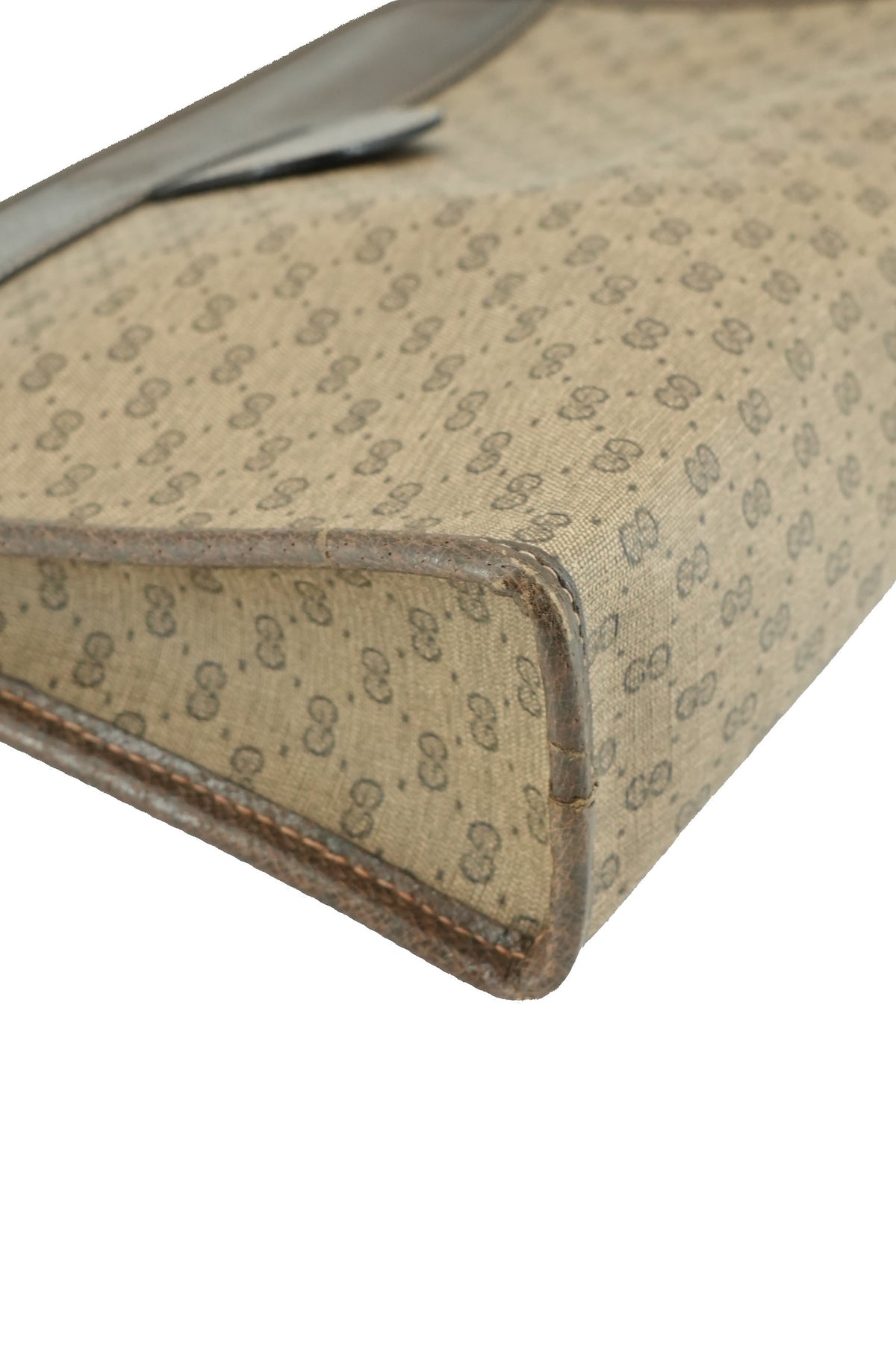 Gucci brown micro GG convertible clutch 67-039-5465
