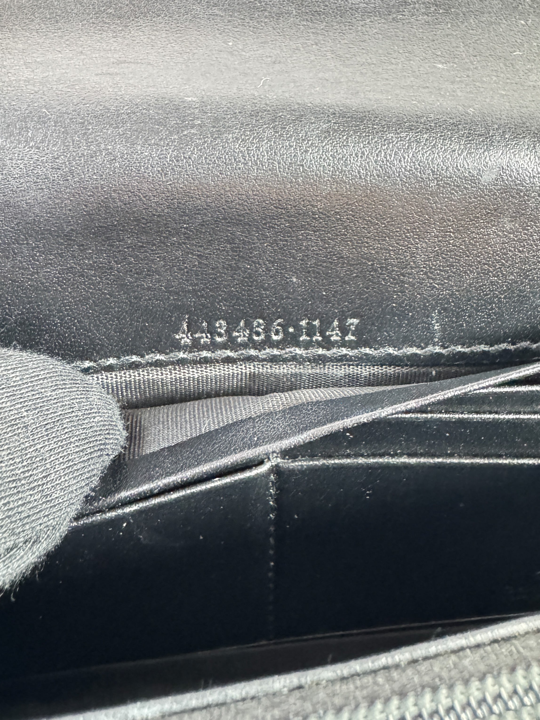 Gucci black leather Continental Marmont wallet 4434361147