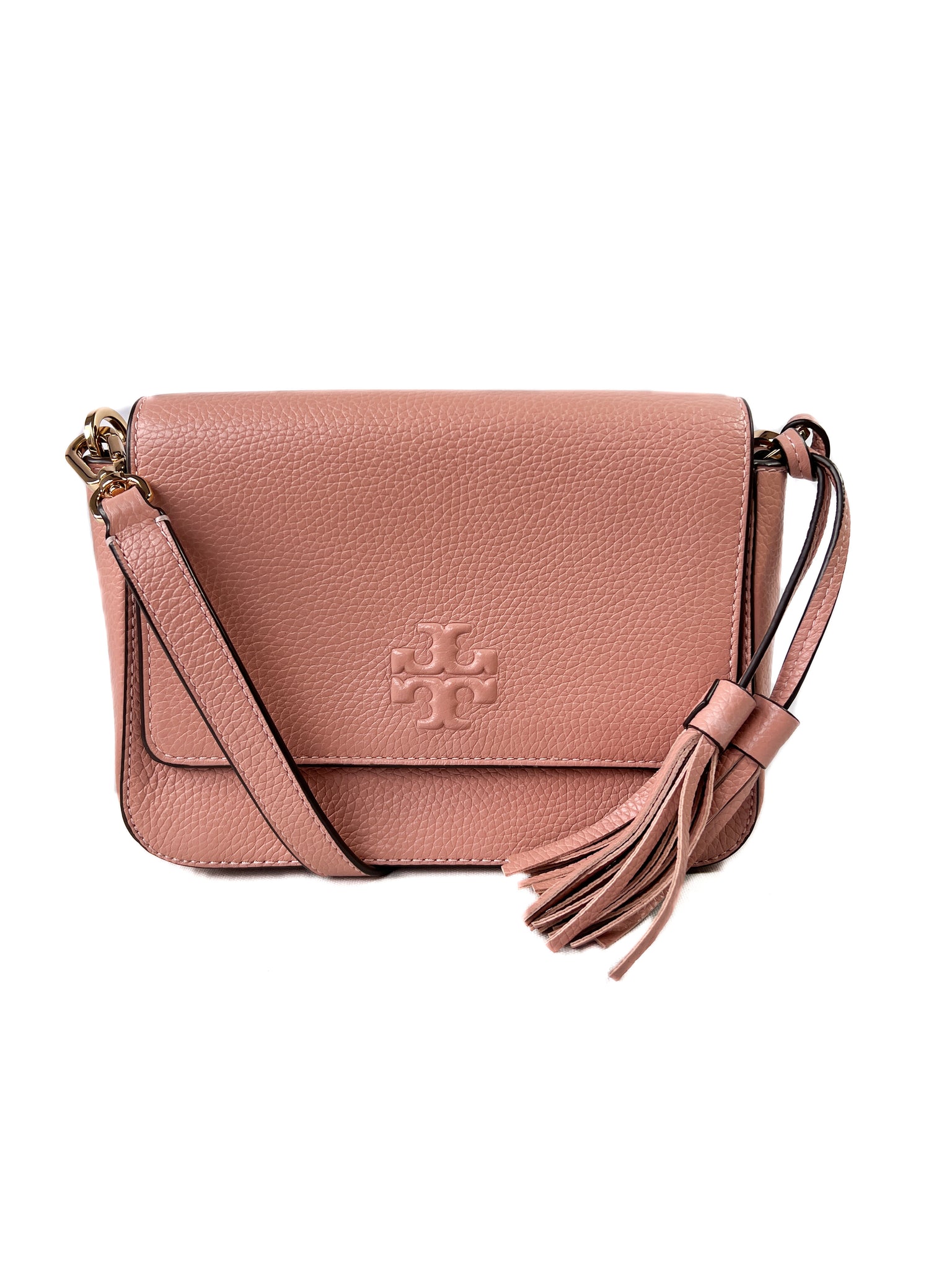 Leather crossbody bag Tory Burch Pink in Leather - 24976884