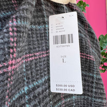 Carleen denim plaid pullover size L NWT