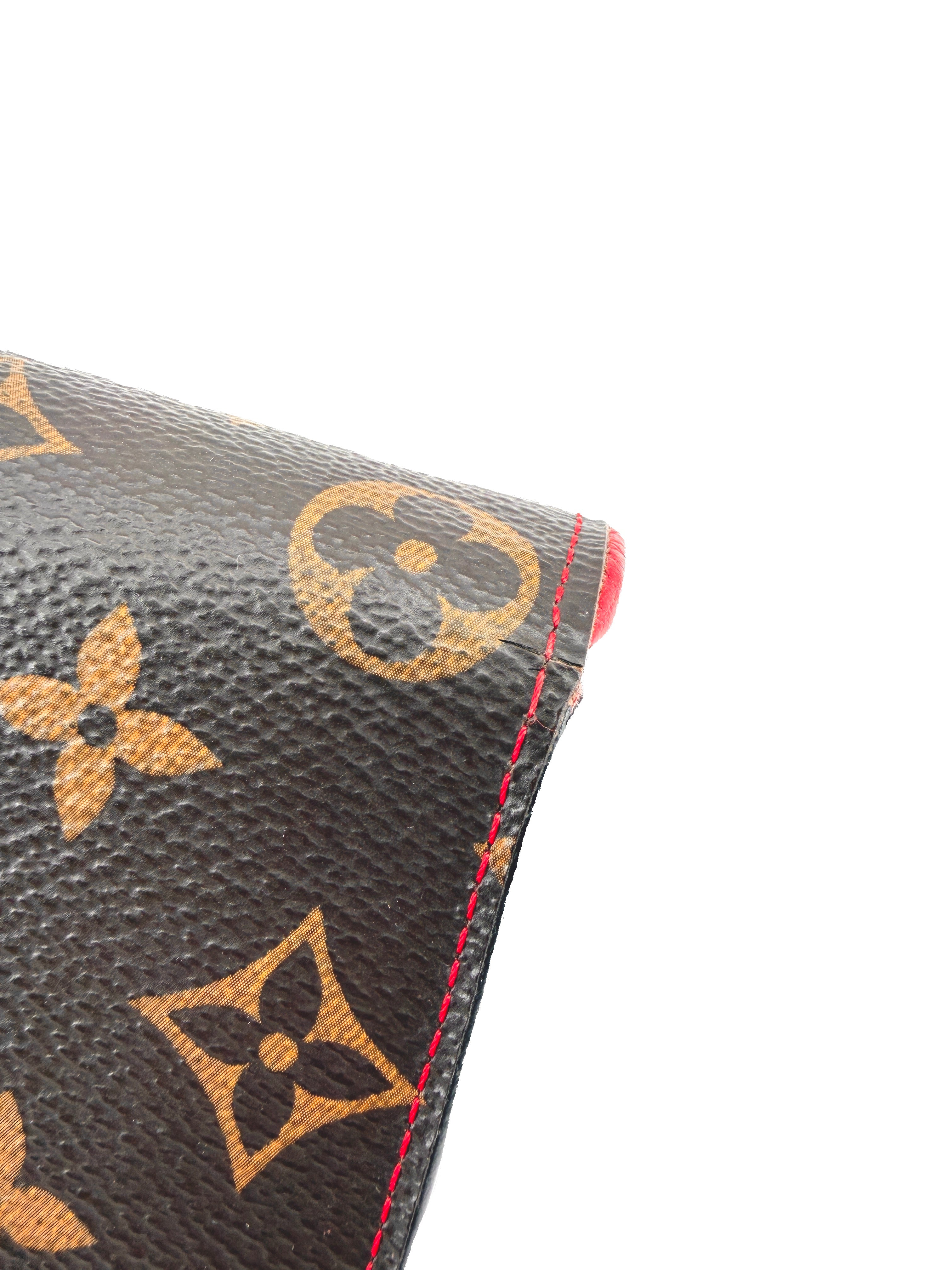 Louis Vuitton monogram red Retiro Sarah wallet BOX *as is*