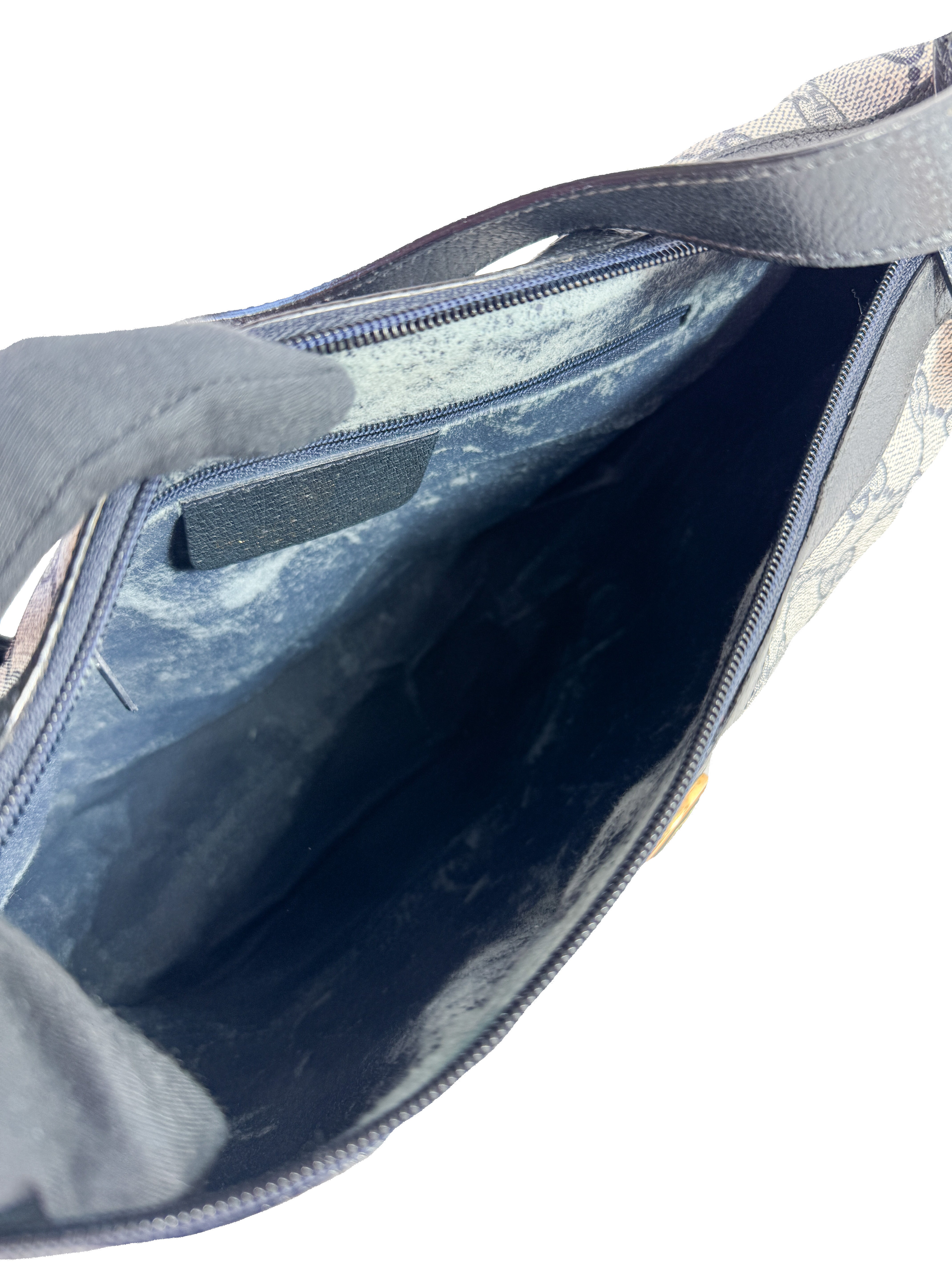 Gucci navy GG sherry line shoulder bag