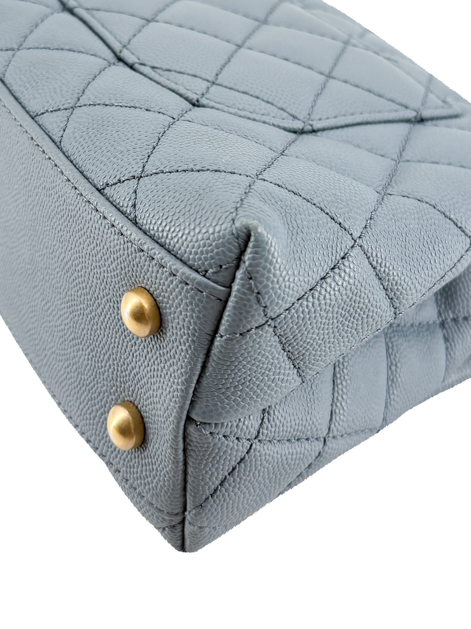 Chanel blue small Coco handle with lizard 27531214