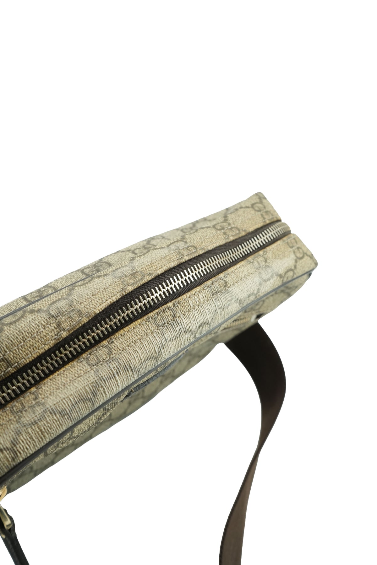 Gucci brown coated canvas crossbody 201448 520981