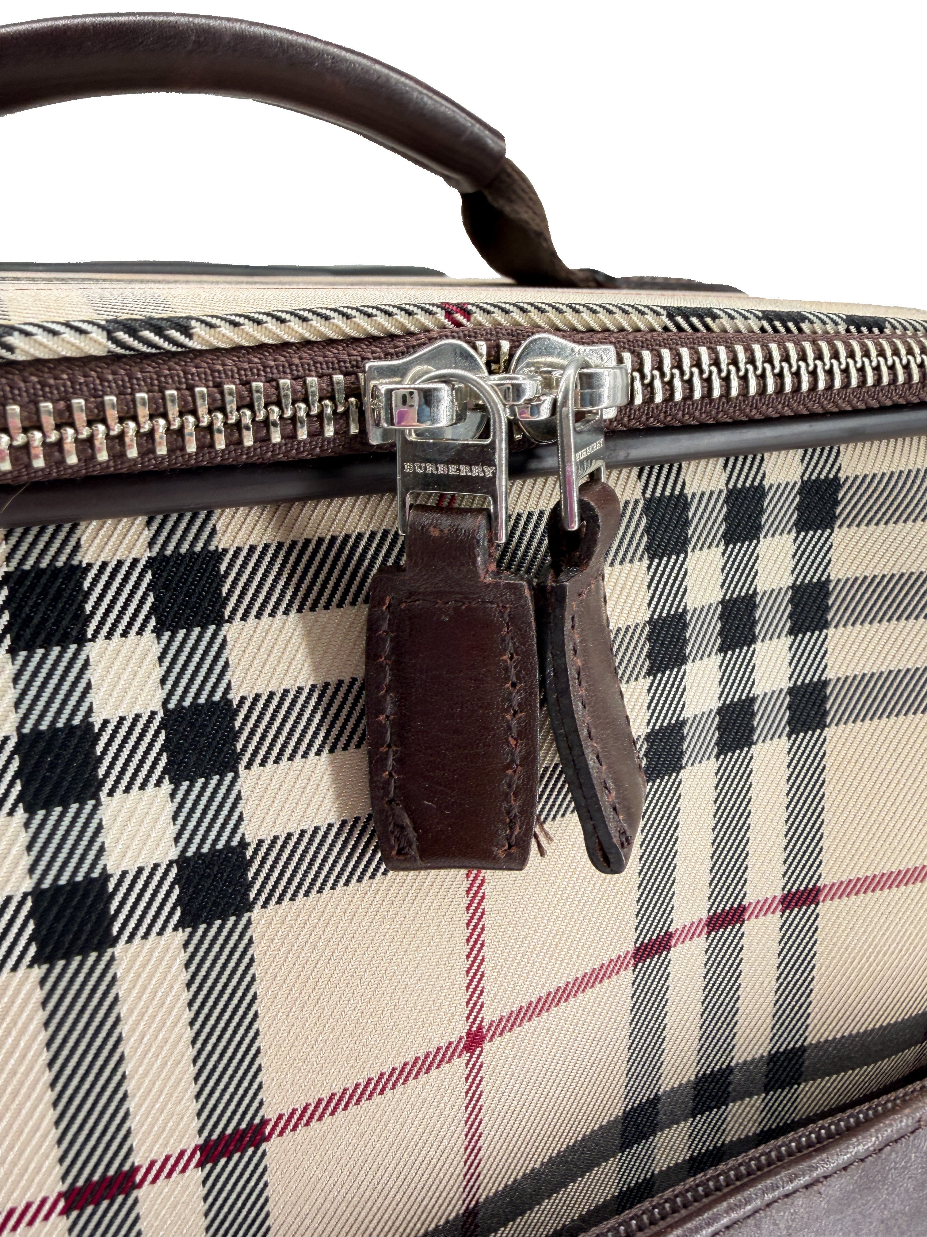 Burberry vintage canvas check small suitcase