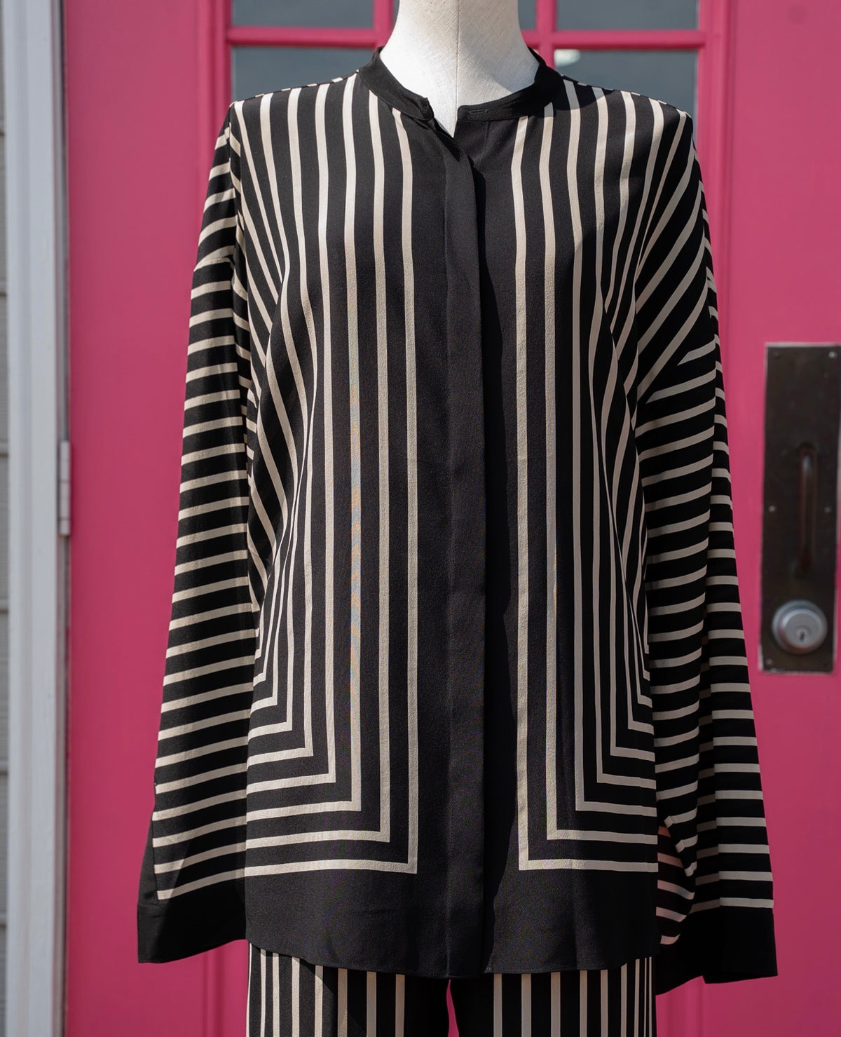 Totéme black cream print silk set size 40 (US 8)