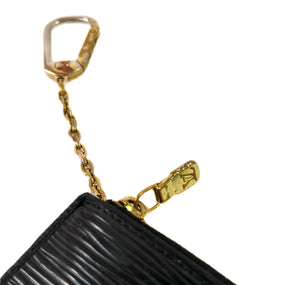 Louis Vuitton Black Epi Leather Noir Pochette Cles Key Pouch ref