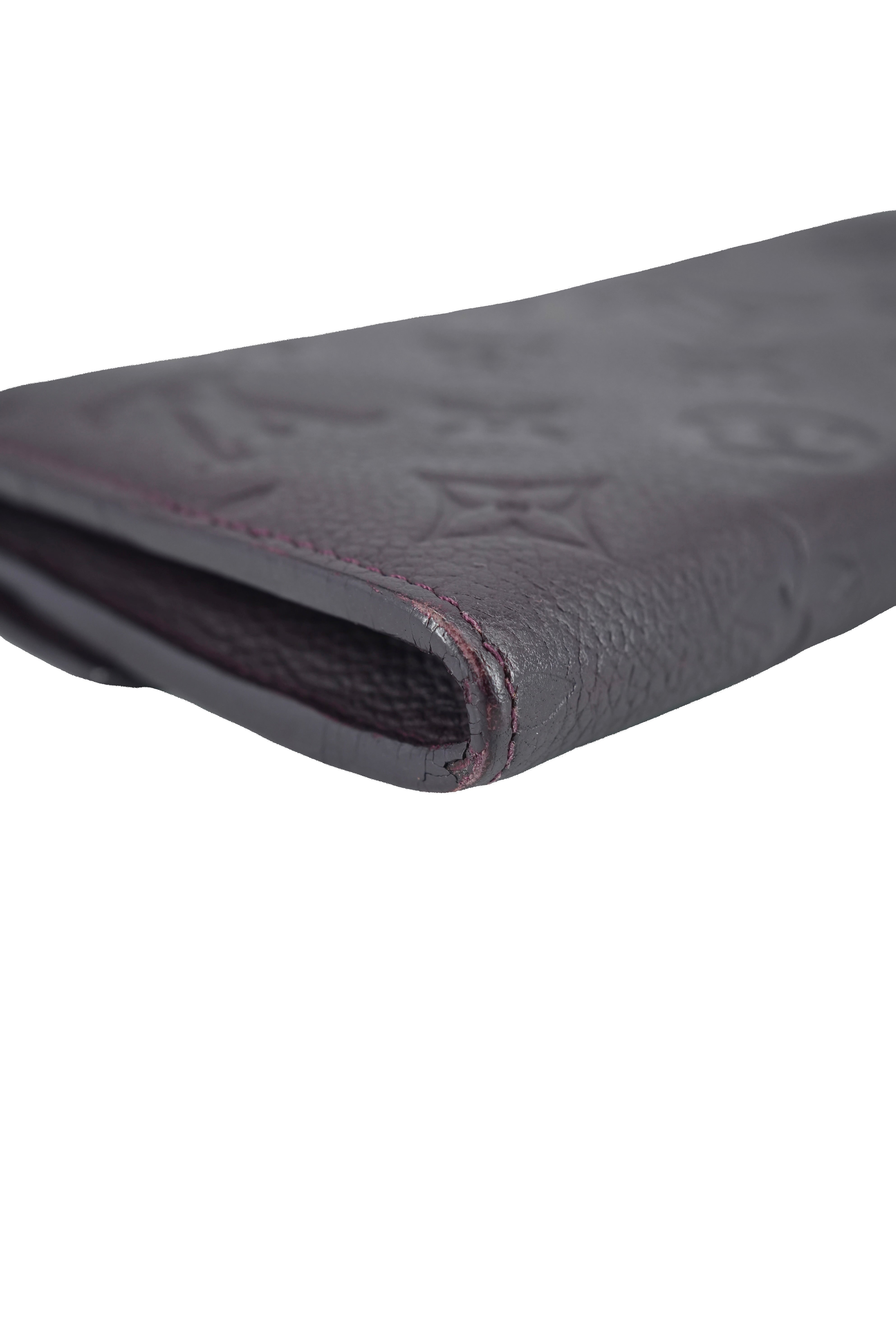 Louis Vuitton monogram Empreinte dark purple Curieuse wallet with insert CA4102