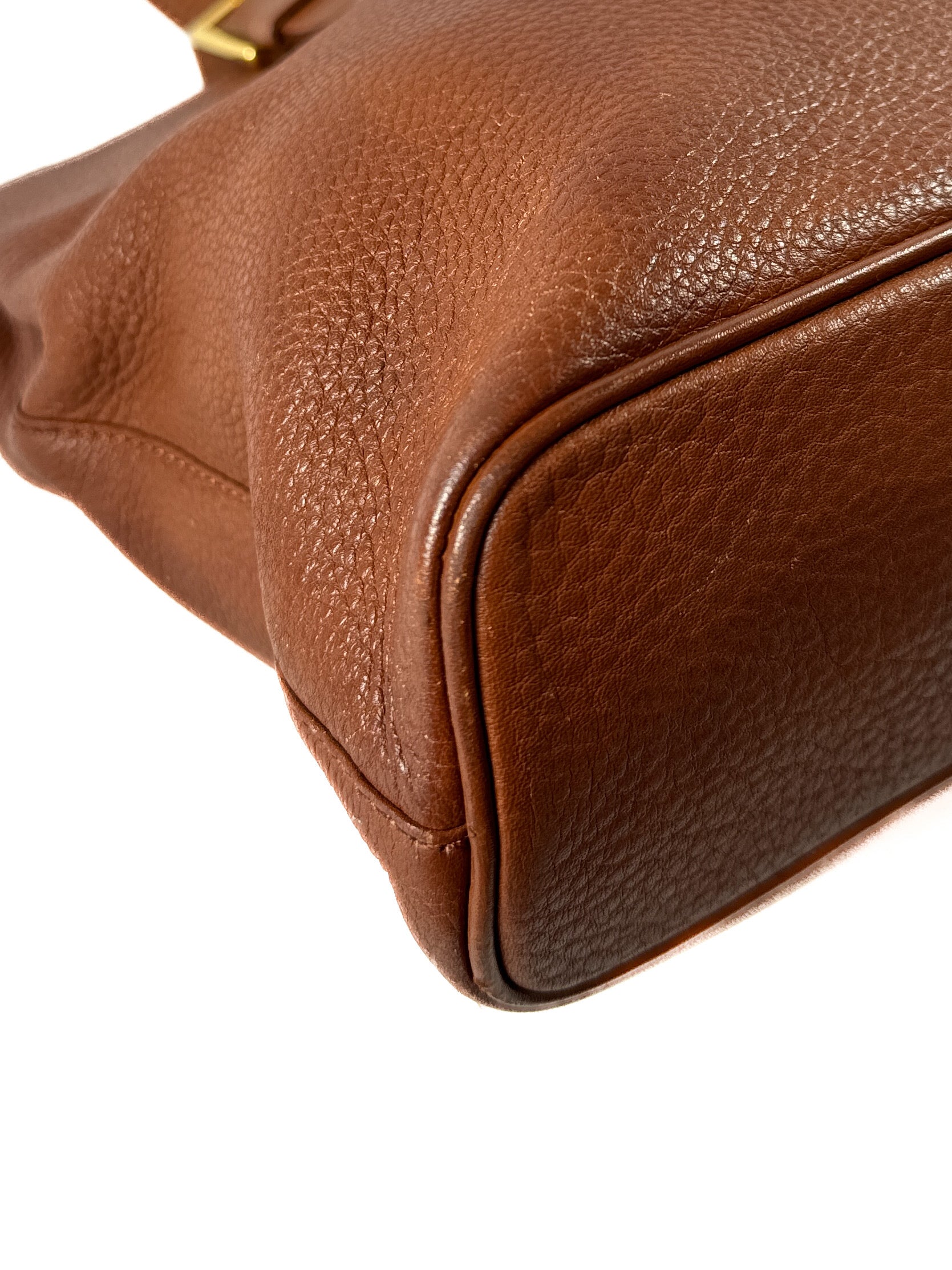 Burberry vintage brown leather satchel