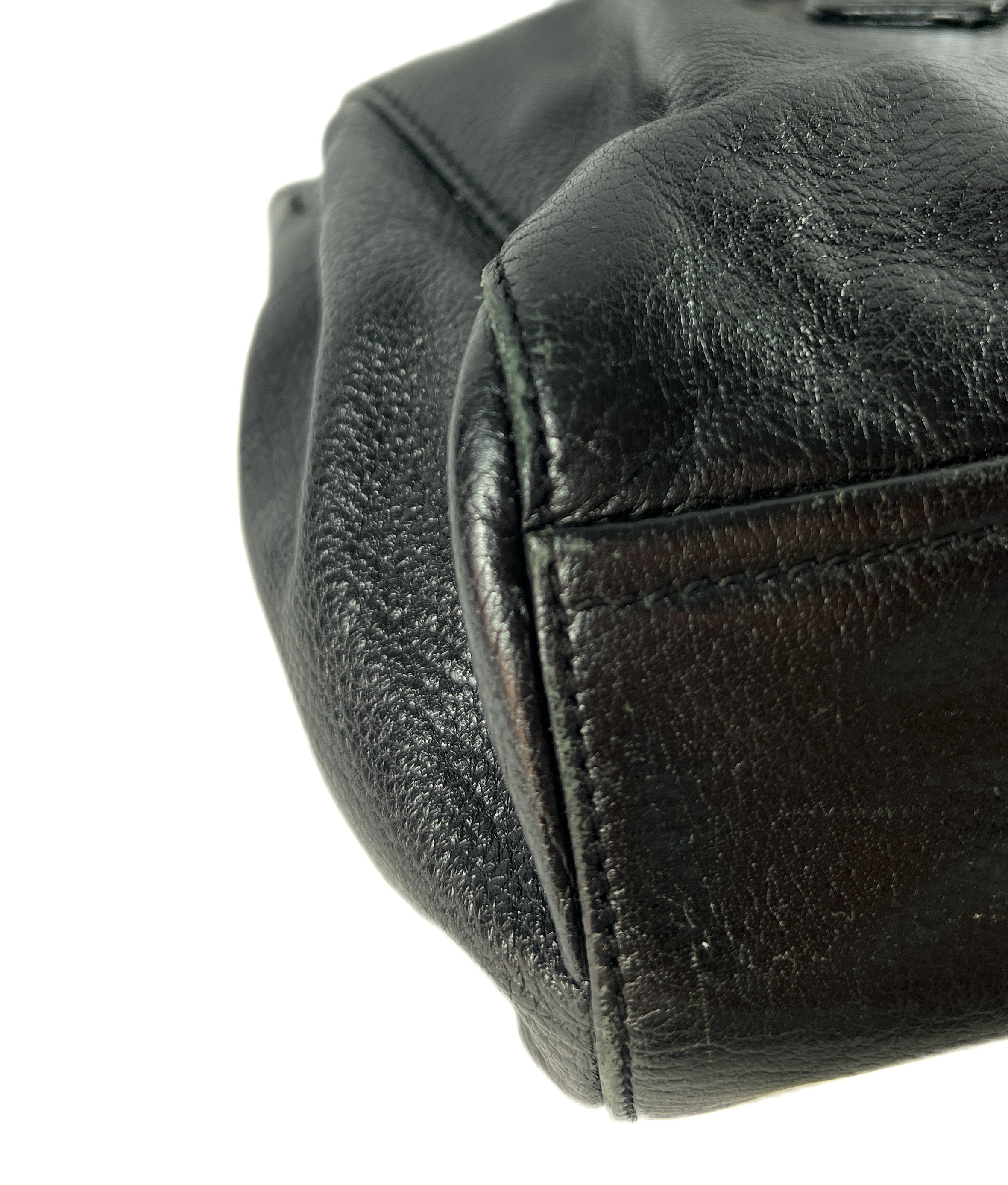 Prada black leather shoulder bag