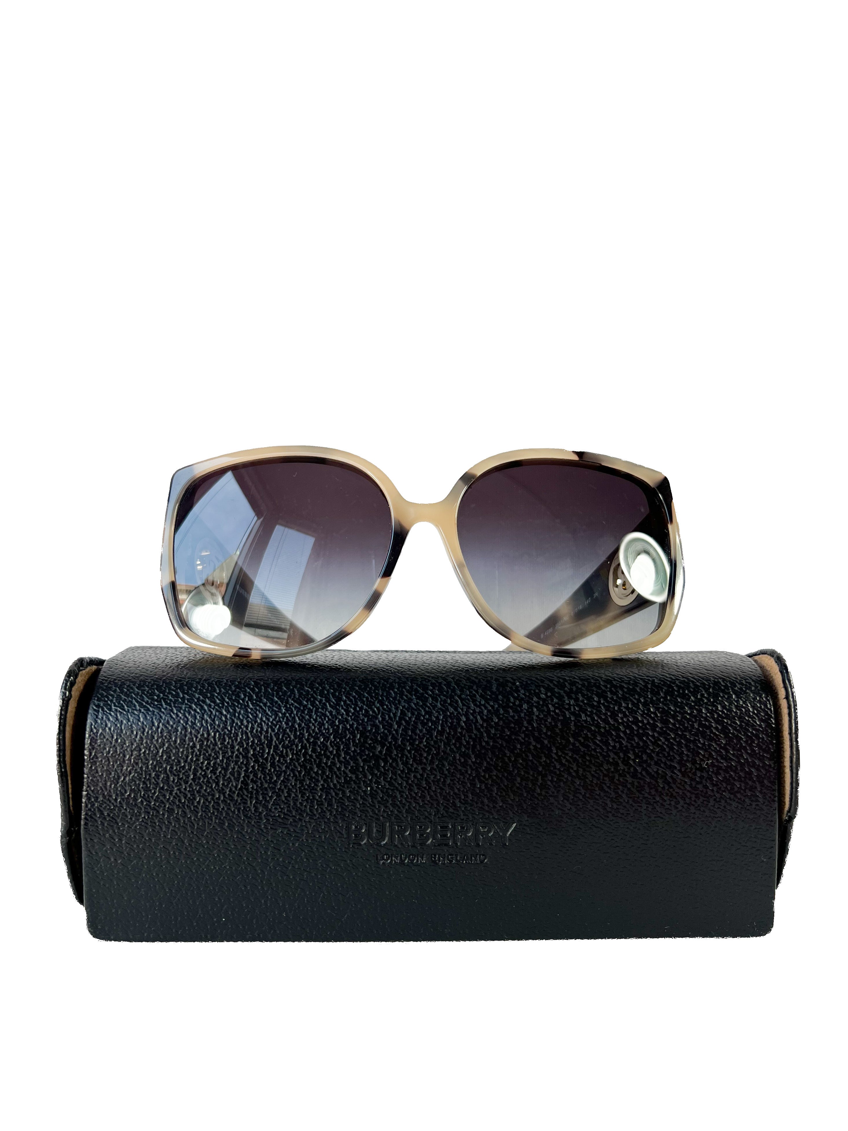 Burberry TB tortoise sunglasses CASE