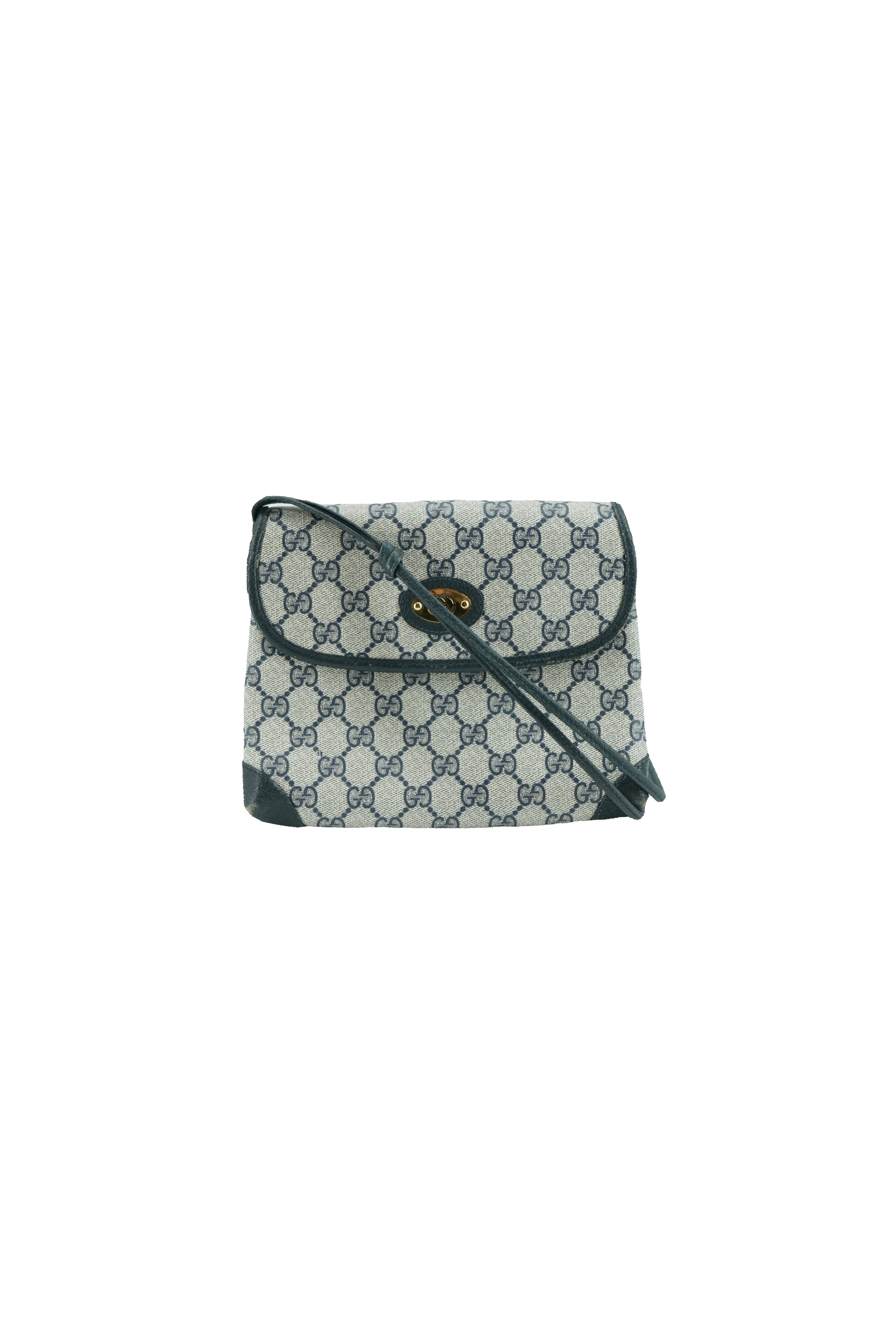 Gucci navy gray GG shoulder bag 007-105-5548
