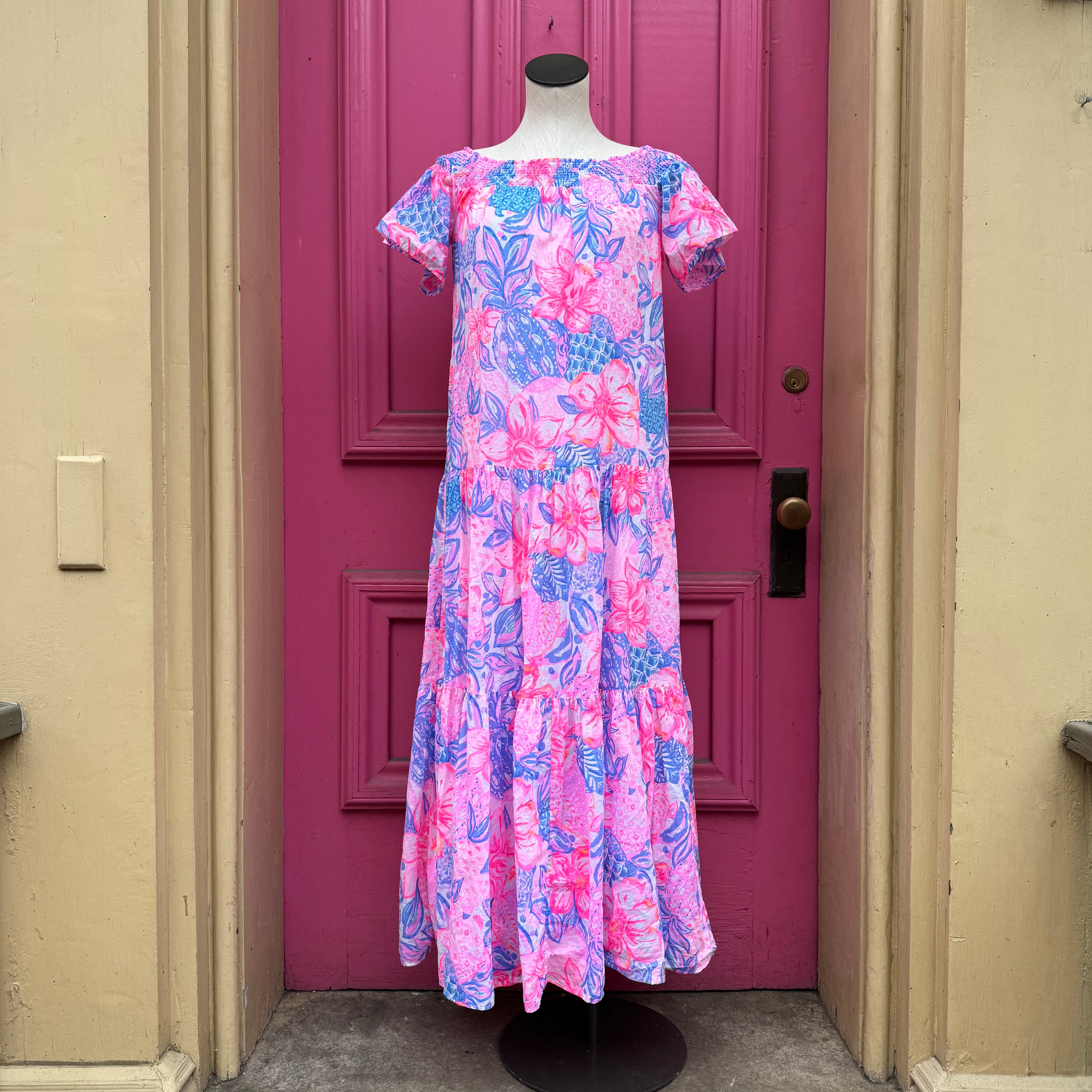 Lilly Pulitzer snappy turtle Dezi maxi dress size XS