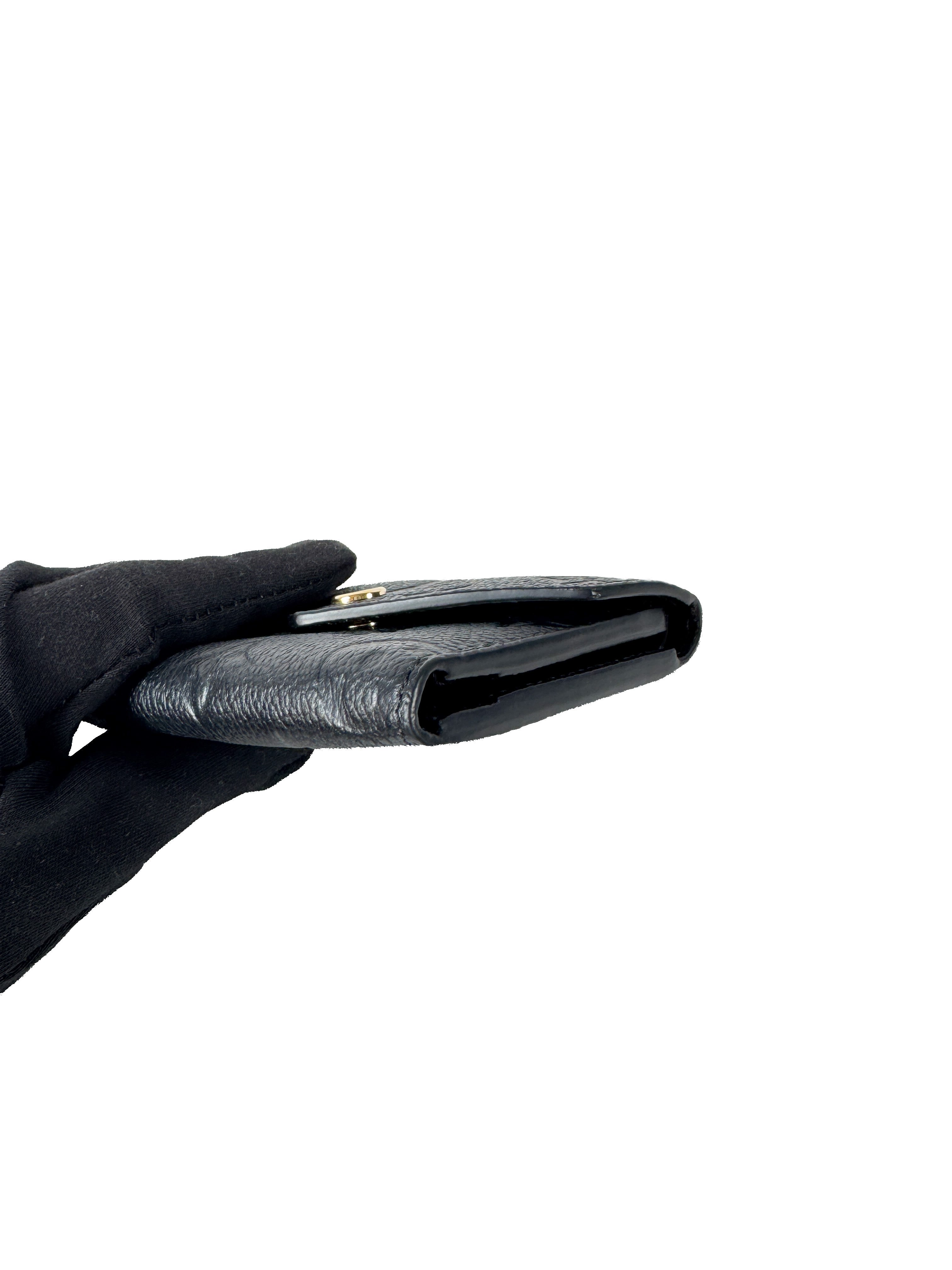 Louis Vuitton black empreinte Victorine wallet NFC