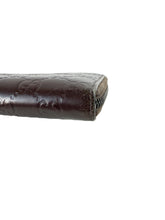Gucci dark brown Guccissima zip around wallet  307987-525040