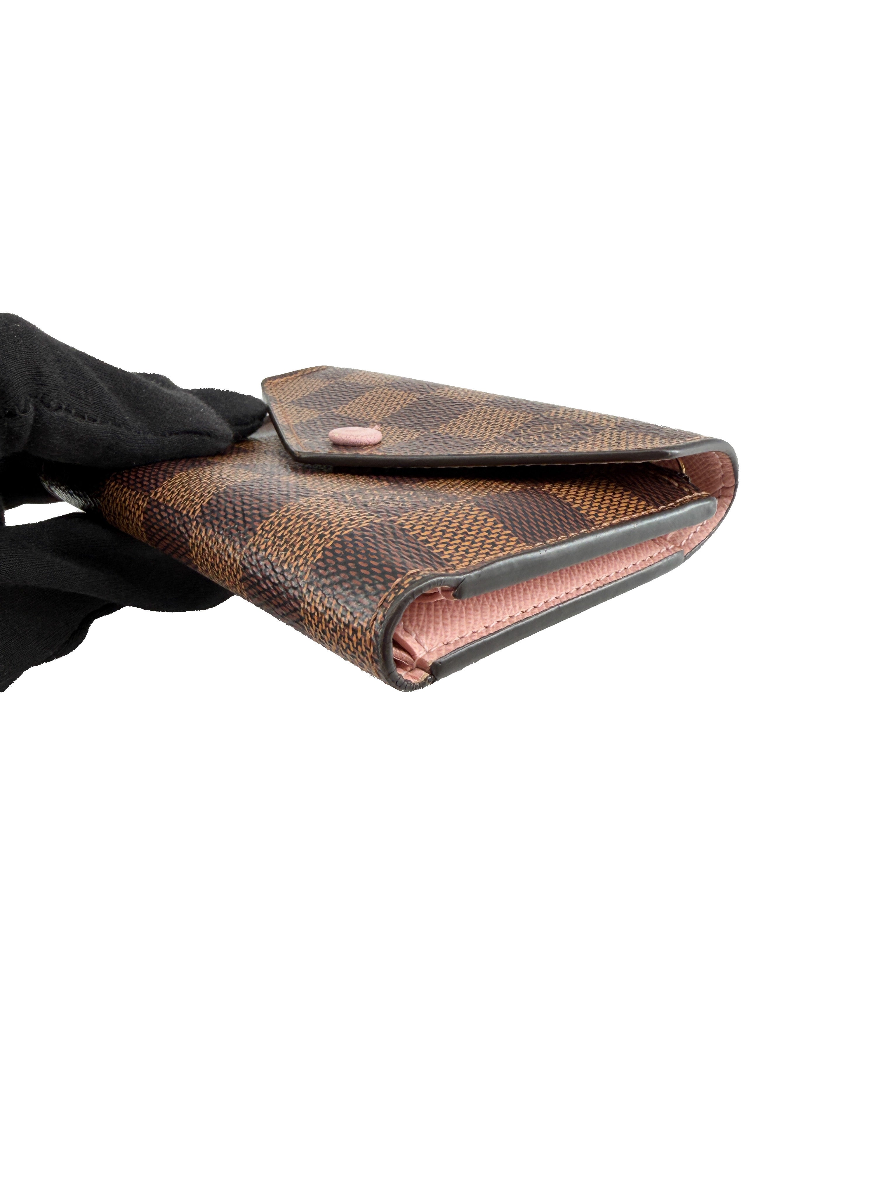 Louis Vuitton damier ebene Victorine wallet rose ballerine NZ2188 - My Girlfriend's Wardrobe LLC