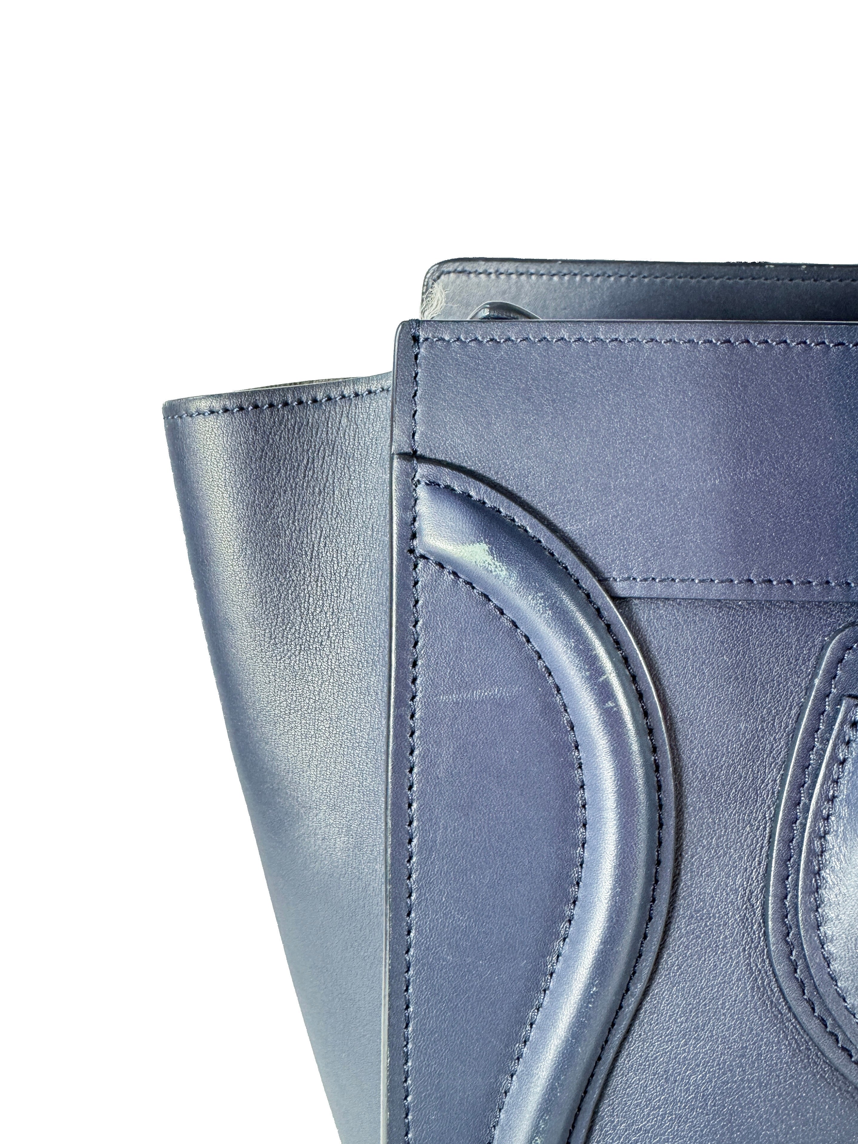 Celine navy smooth leather Mini luggage SAT4105 SMM4115