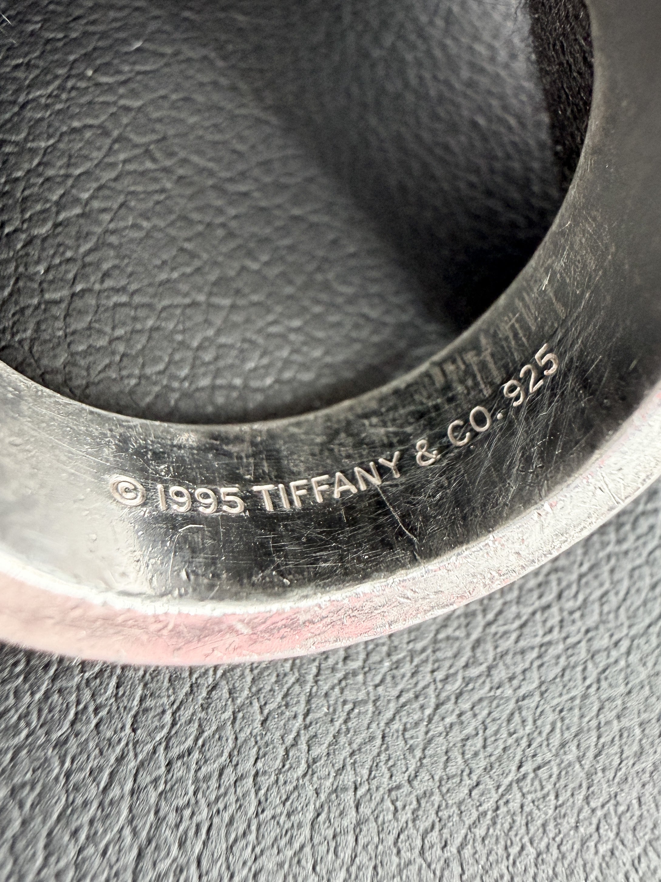 Tiffany & Co 1995 sterling silver, 18k yellow gold ring