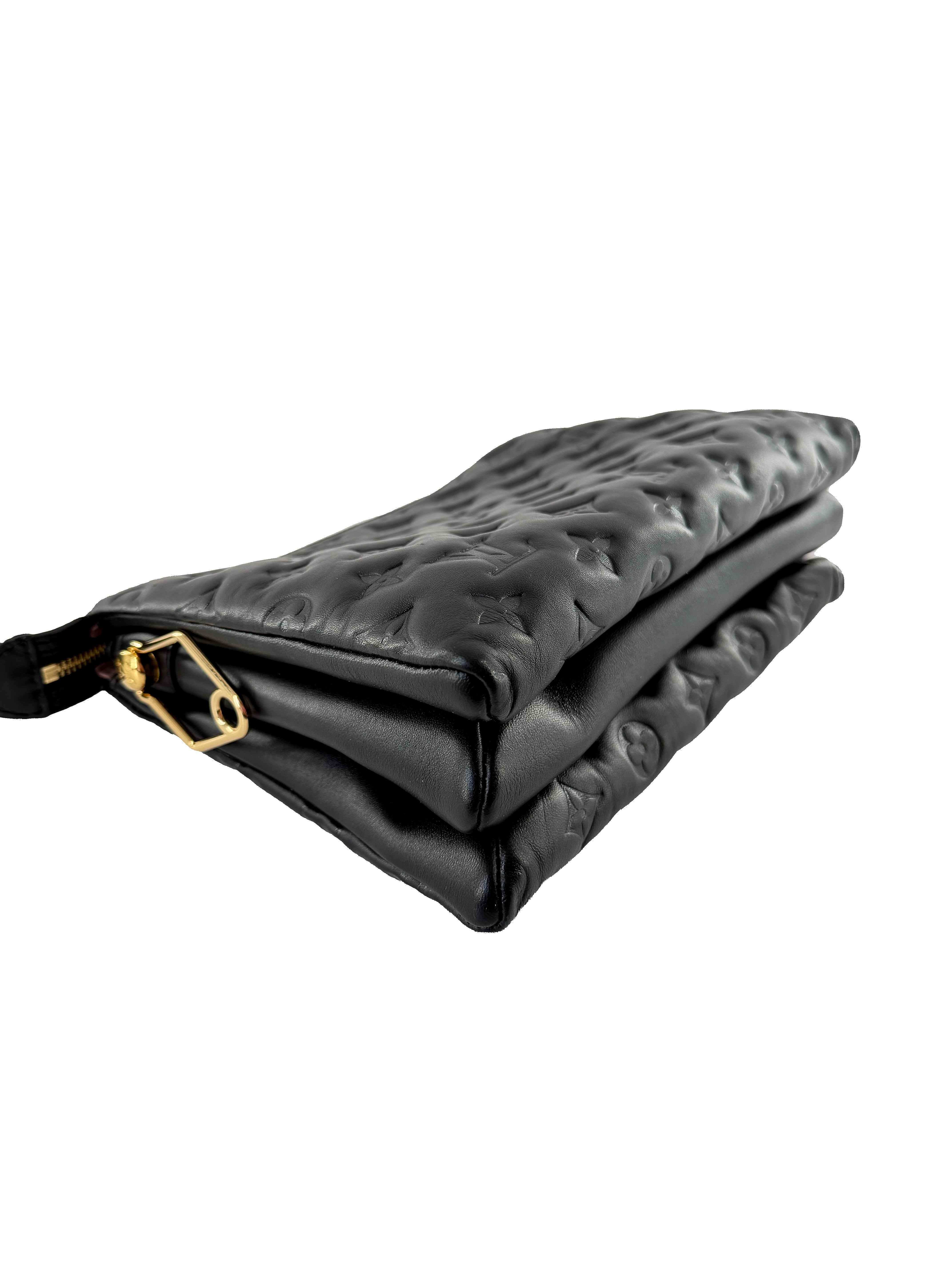 Louis Vuitton black leather Coussin PM NFC