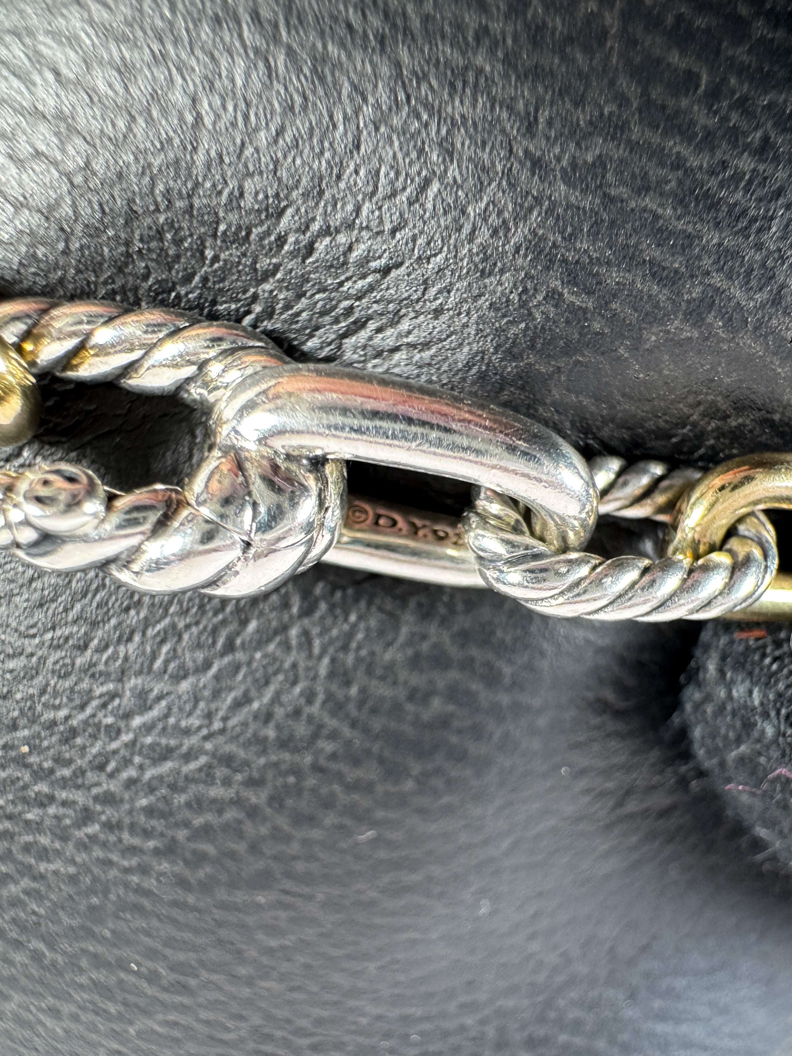 David Yurman sterling silver and 18k gold Madison chain bracelet