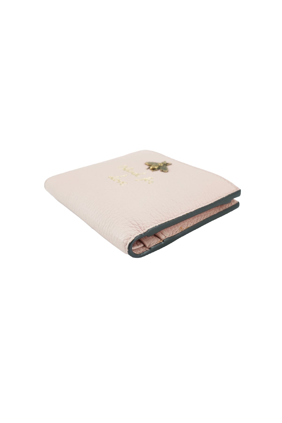 Gucci light pink blind for love Animalier compact wallet 498094-525040
