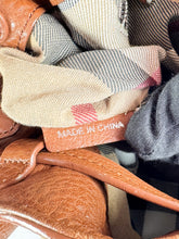 Burberry cream/brown logo canvas bucket bag