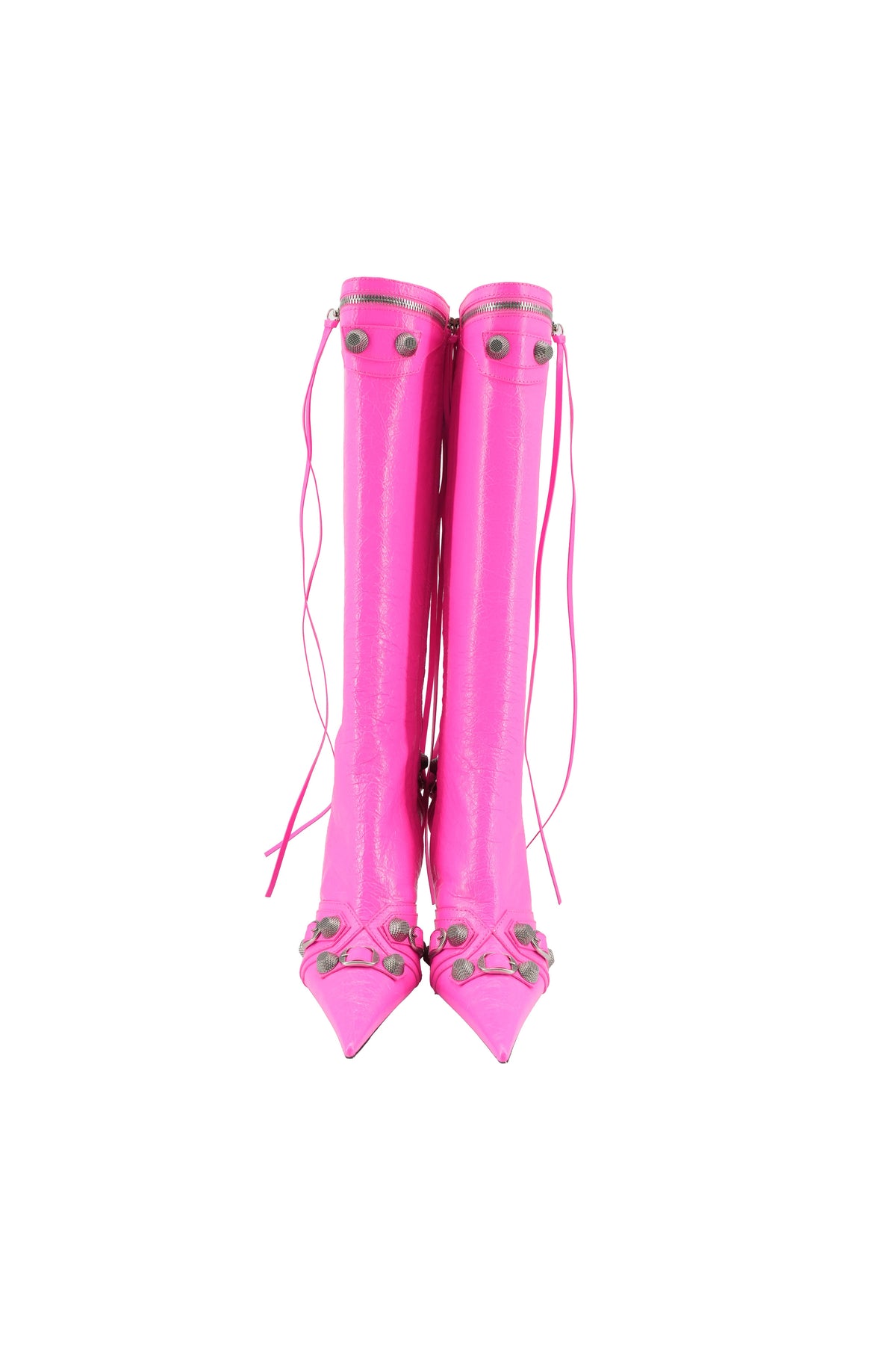 Balenciaga neon pink Cagole boots size 38.5 BOX