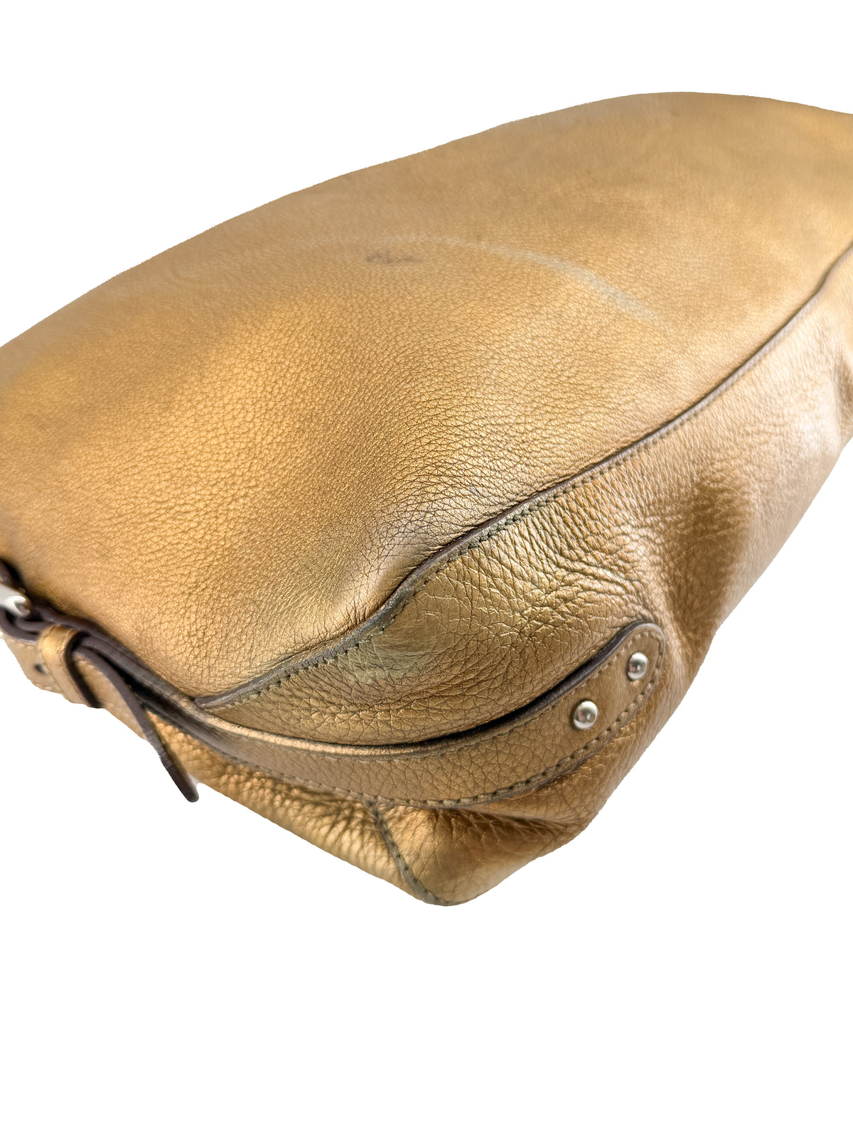 Prada gold metallic leather shoulder bag *as is*