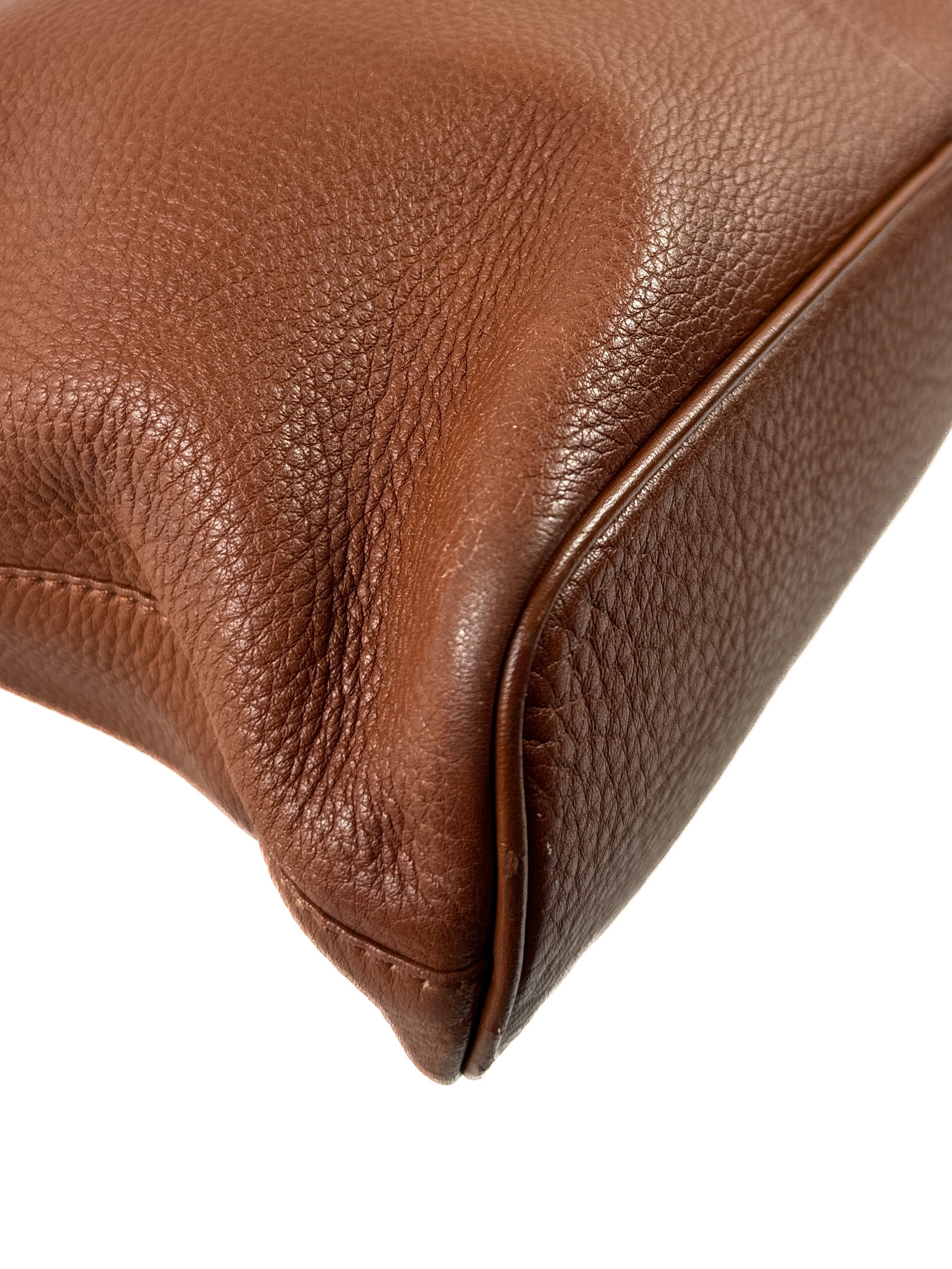 Burberry vintage brown leather satchel