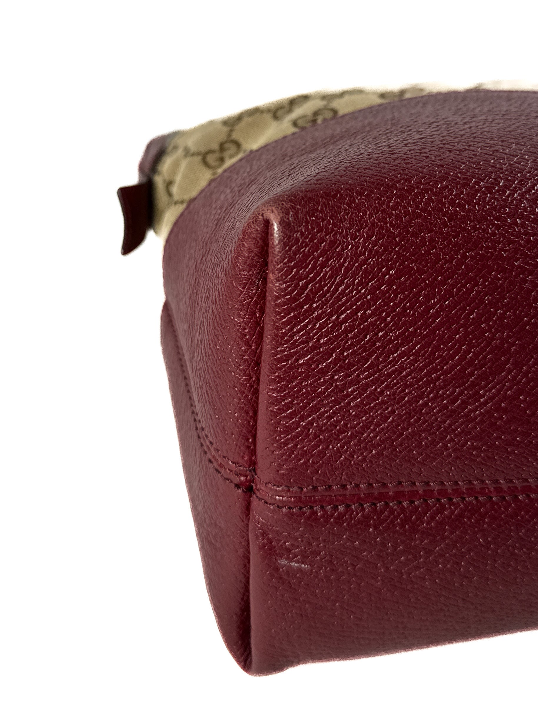 Gucci brown burgundy domed medium Bree satchel 520981