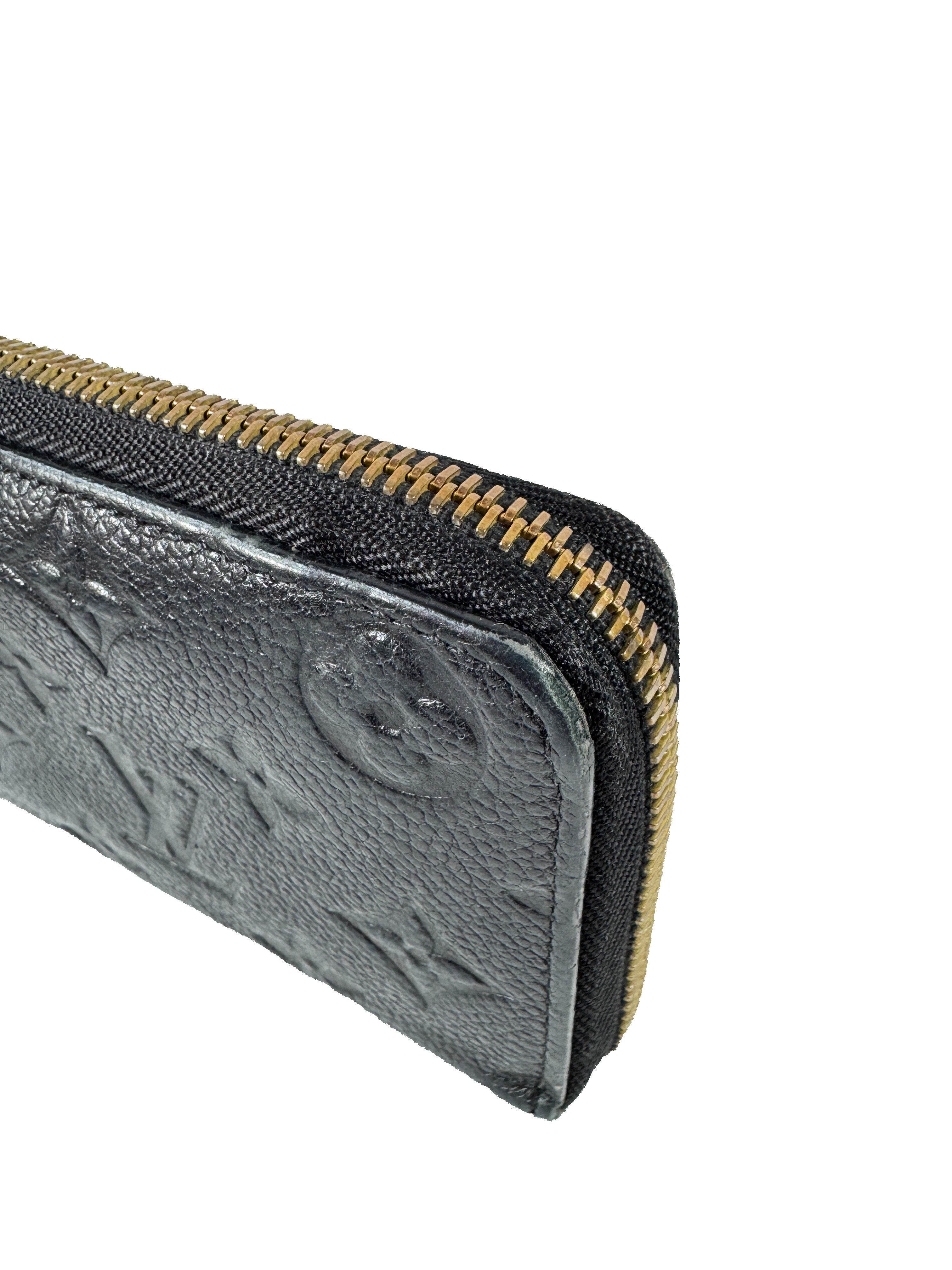 Louis Vuitton monogram empreinte leather black Clemence wallet SP2157