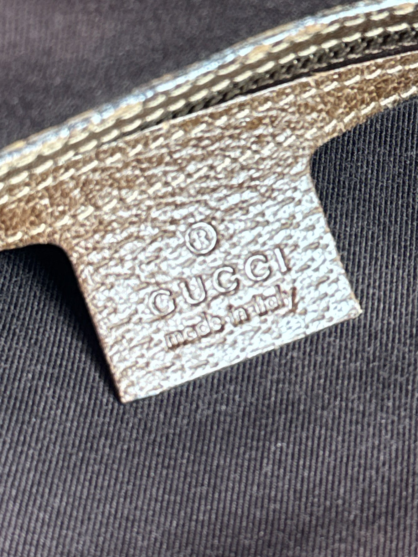 Gucci brown monogram vertical tote 214397