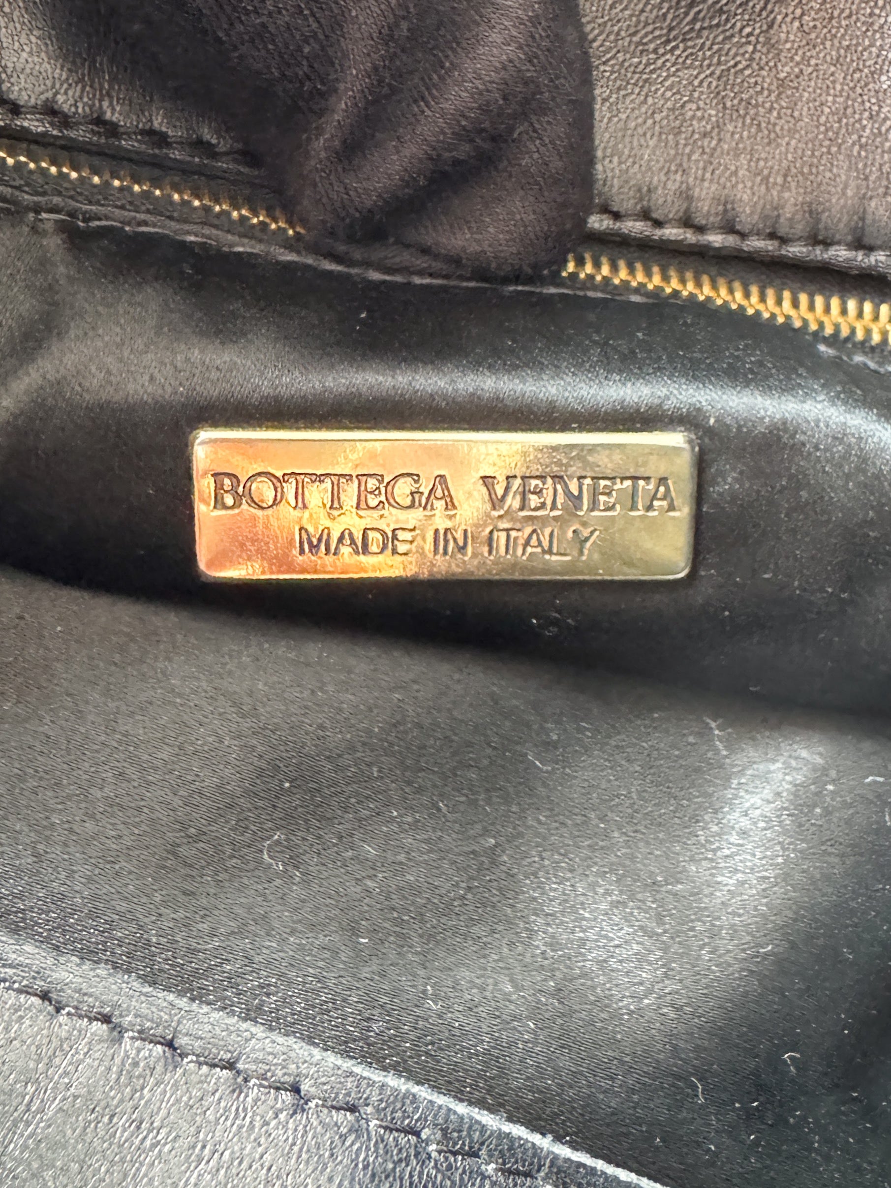 Bottega Veneta Intreciatto black/white drawstring bucket bag 10932062