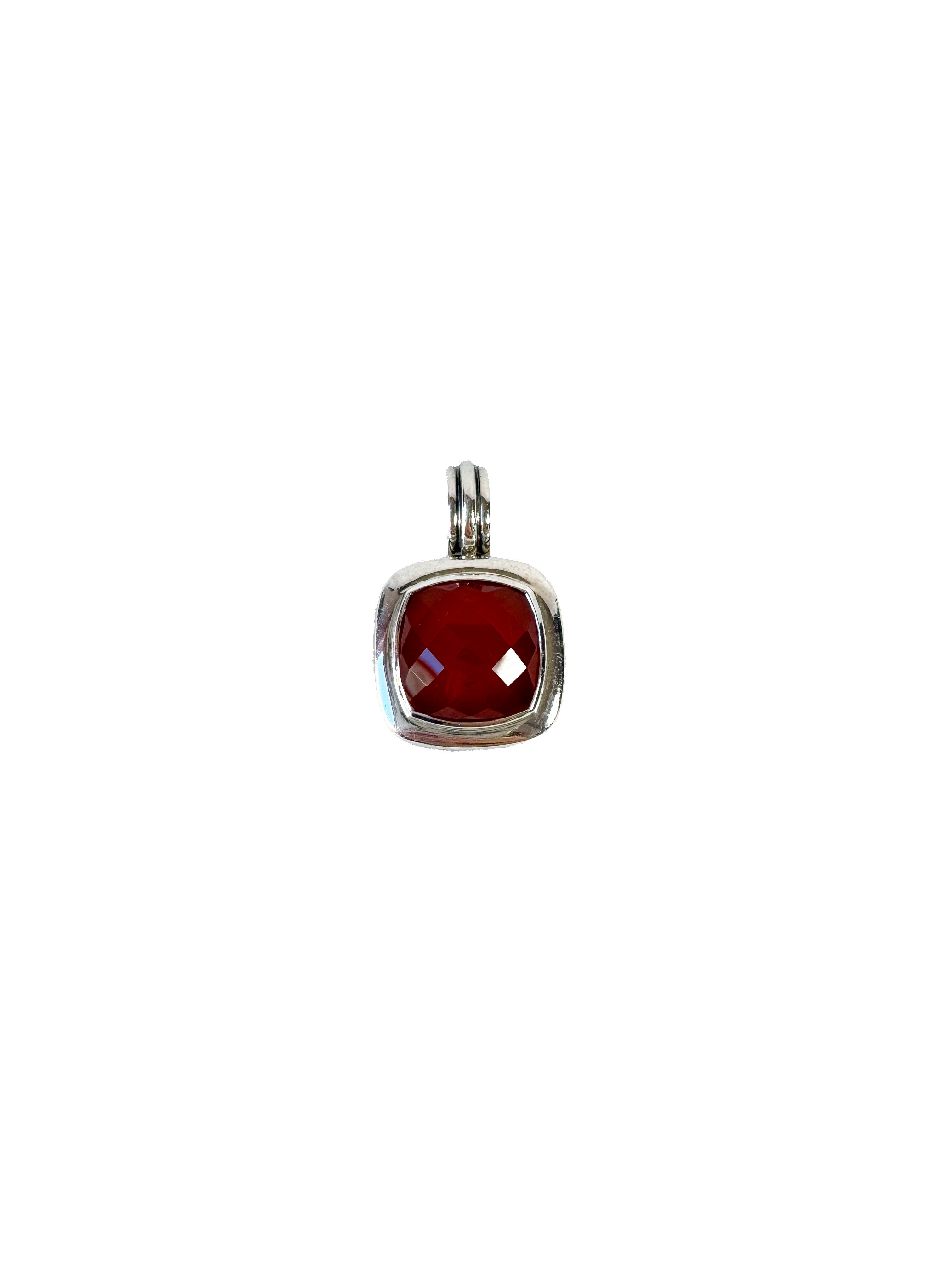 David Yurman sterling silver Carnelian pendant